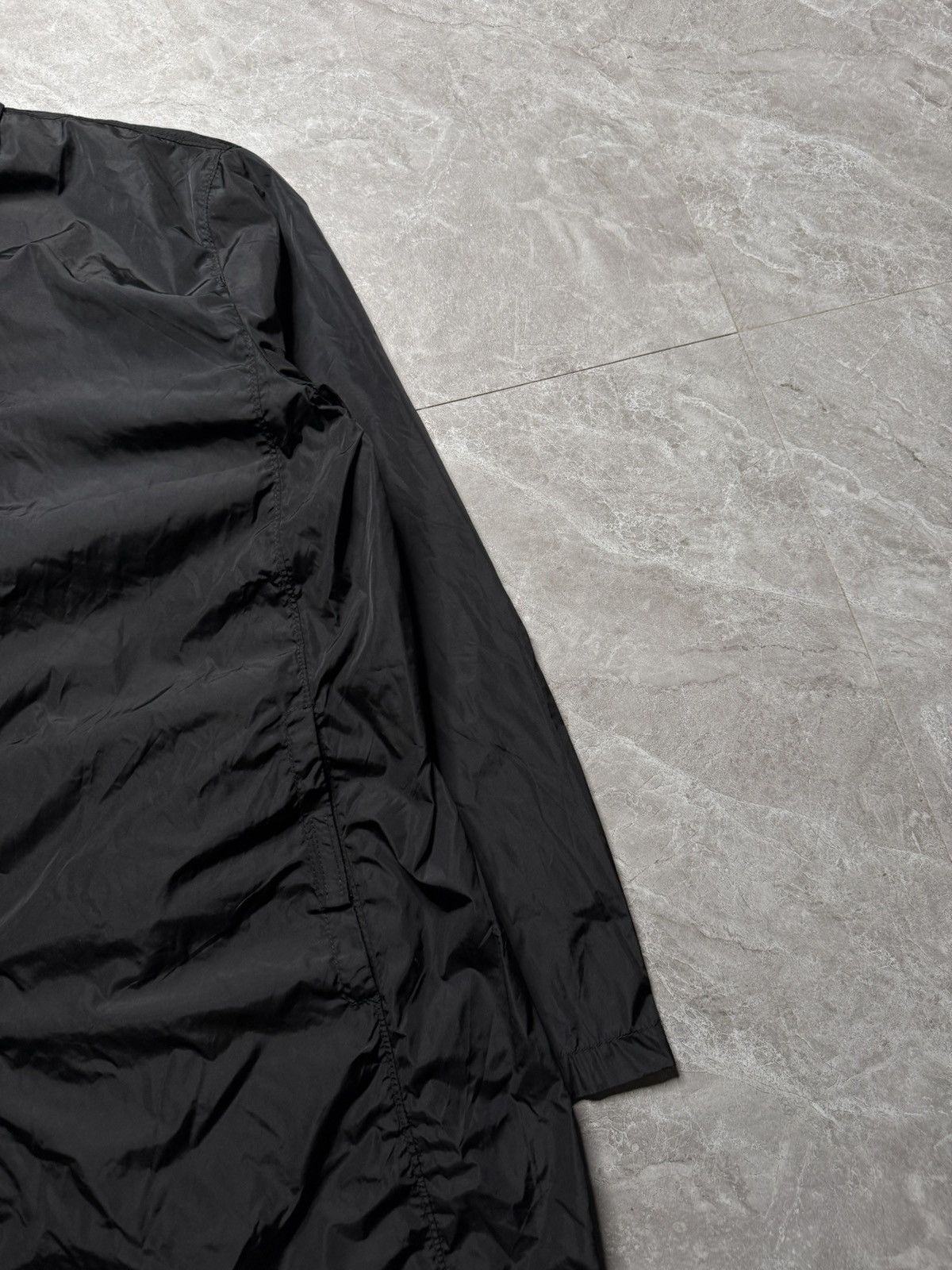 Prada Vintage Prada Nylon Long Coat W 2 Way Zip & Velcro Closure Size US XXS / EU 40 - 3 Thumbnail