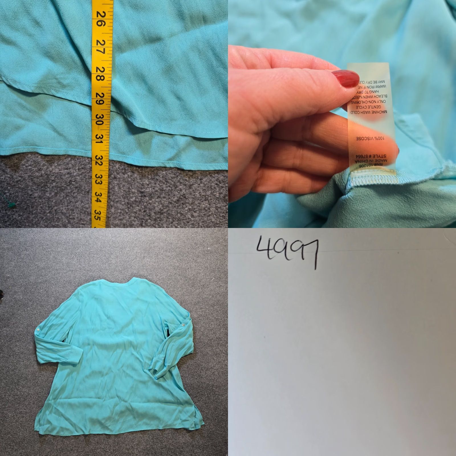 Soft Surroundings Soft Surroundings Top Womens 1X Green Tunic Long Sleeve Layered Casual Capsule Blouse V-Neck Knit 1X Womens Green Tunic Blouse Mens? Size XL / US 12-14 / IT 48-50 - 8 Thumbnail