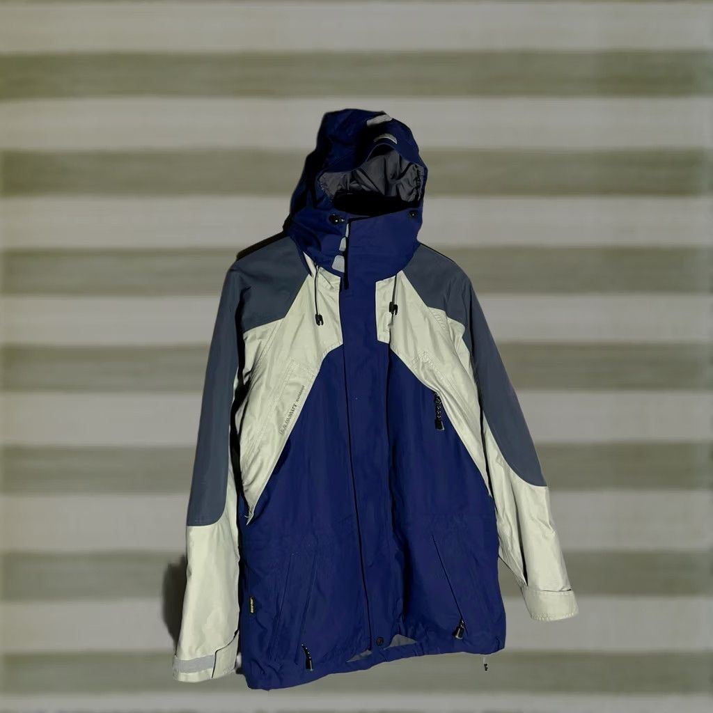 Mammut Jacket Vintage Men’s S Windbreaker Water Resistant 90s Gore-Tex Balance Project Blue Beige Gray