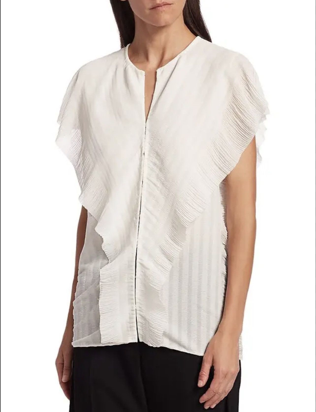 The Row The row Wiola Layered Plissé-Chiffon Blouse size XS/S Size S / US 4 / IT 40 - 3 Thumbnail