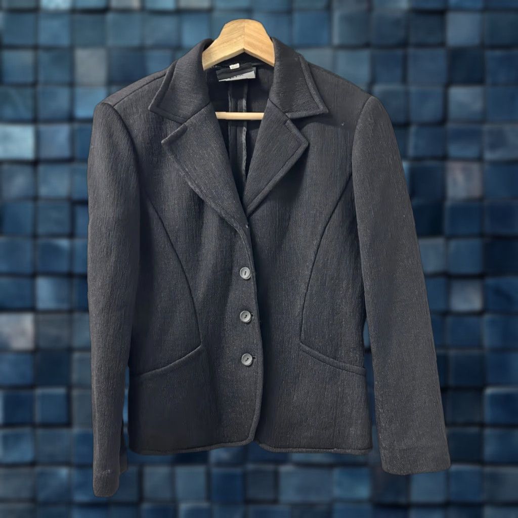 Anna Sui Anna Sui Blazer Jacket Women Black Satin Padded ButtonUp Mid-Length Size 40 Wardrobe Workwear Party/Cocktail Formal Business Womens Blazer Size S / US 4 / IT 40 - 1 Thumbnail