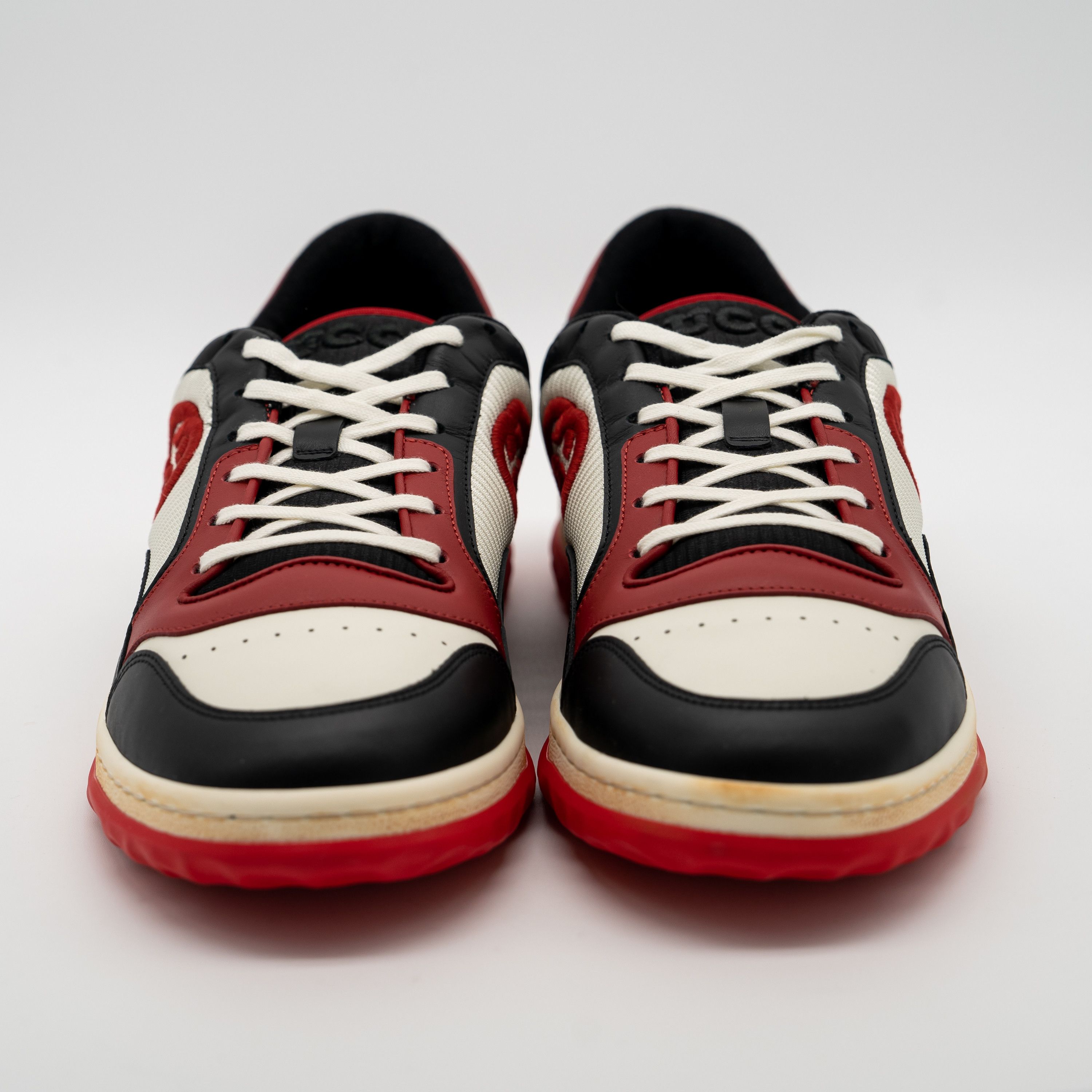 Gucci 12.5 US Gucci MAC80 Sneakers Black White Red Distressed Size US 12.5 / EU 45-46 - 2 Thumbnail