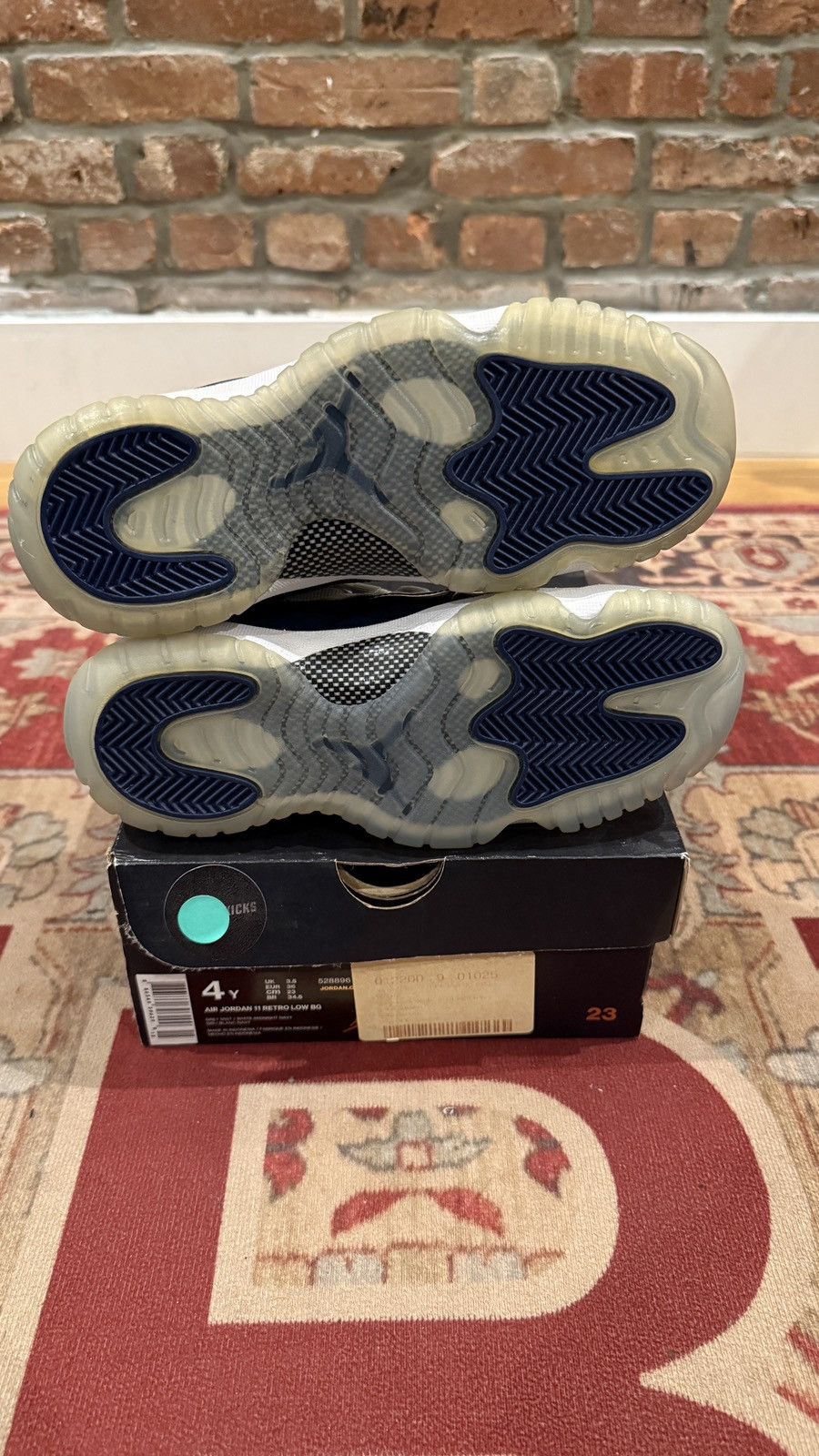 Jordan Brand × Nike Air Jordan 11 Retro Low BG “Georgetown” 2015 – Sz 4Y – DS Size US 5 / EU 37 - 5 Thumbnail