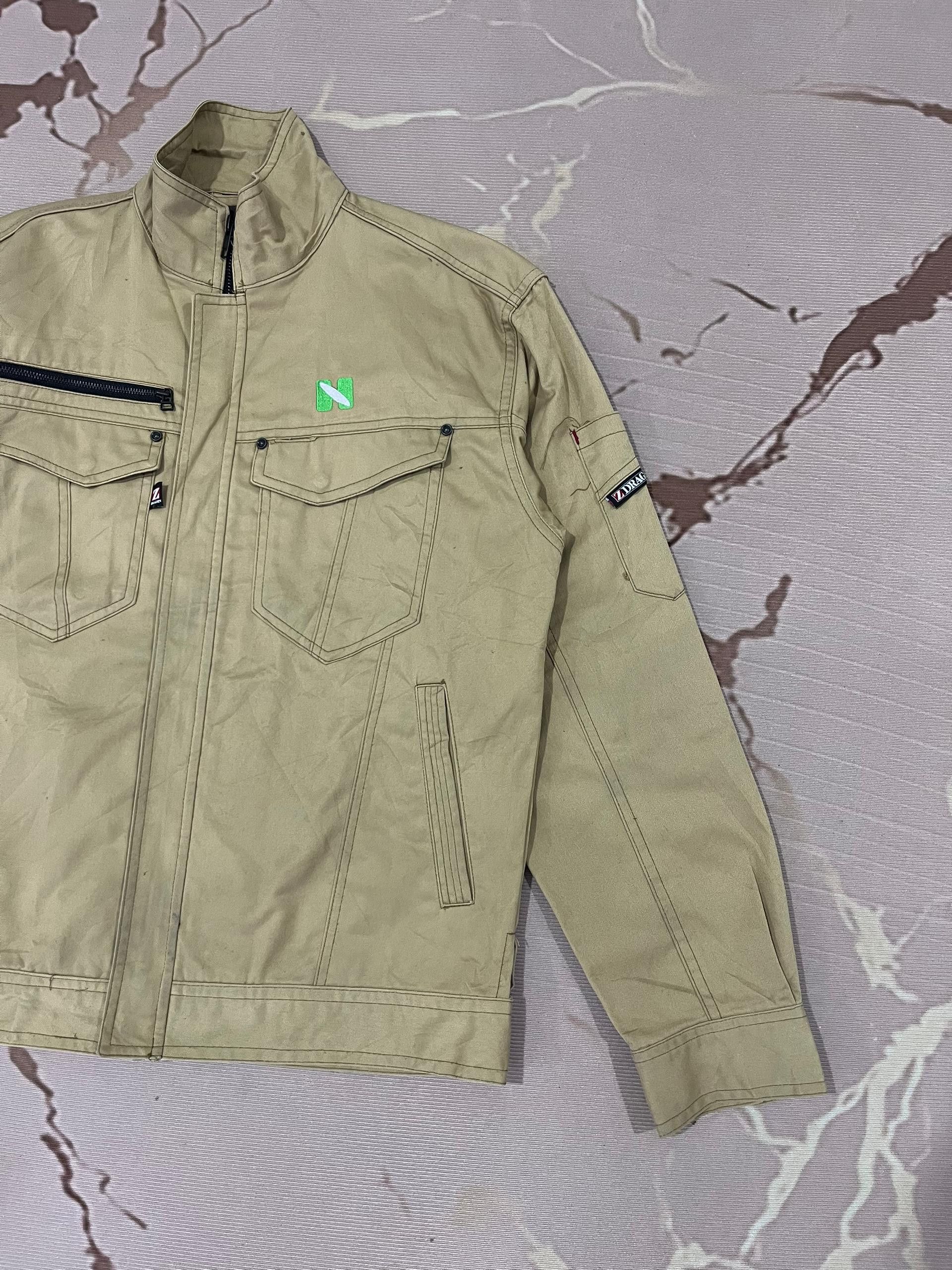 Japanese Brand Z-Dragon Casual Work Style Utility Jacket Khaki Size US M / EU 48-50 / 2 - 2 Thumbnail