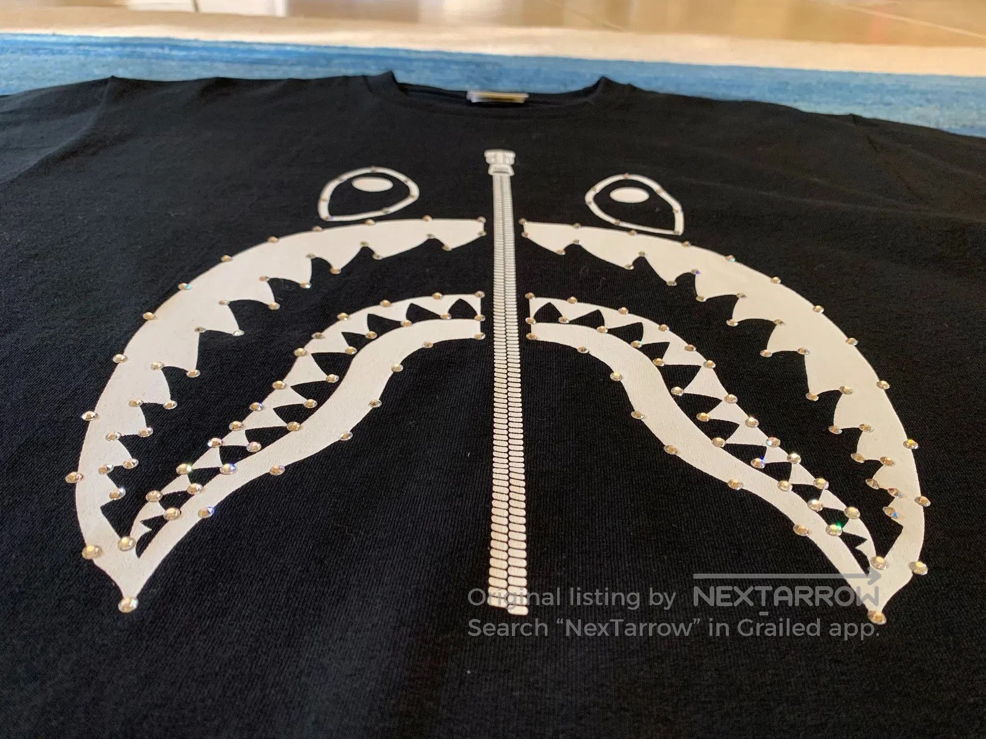 Bape Bape Swarovski Collaboration Shark T. Size US XL / EU 56 / 4 - 4 Thumbnail