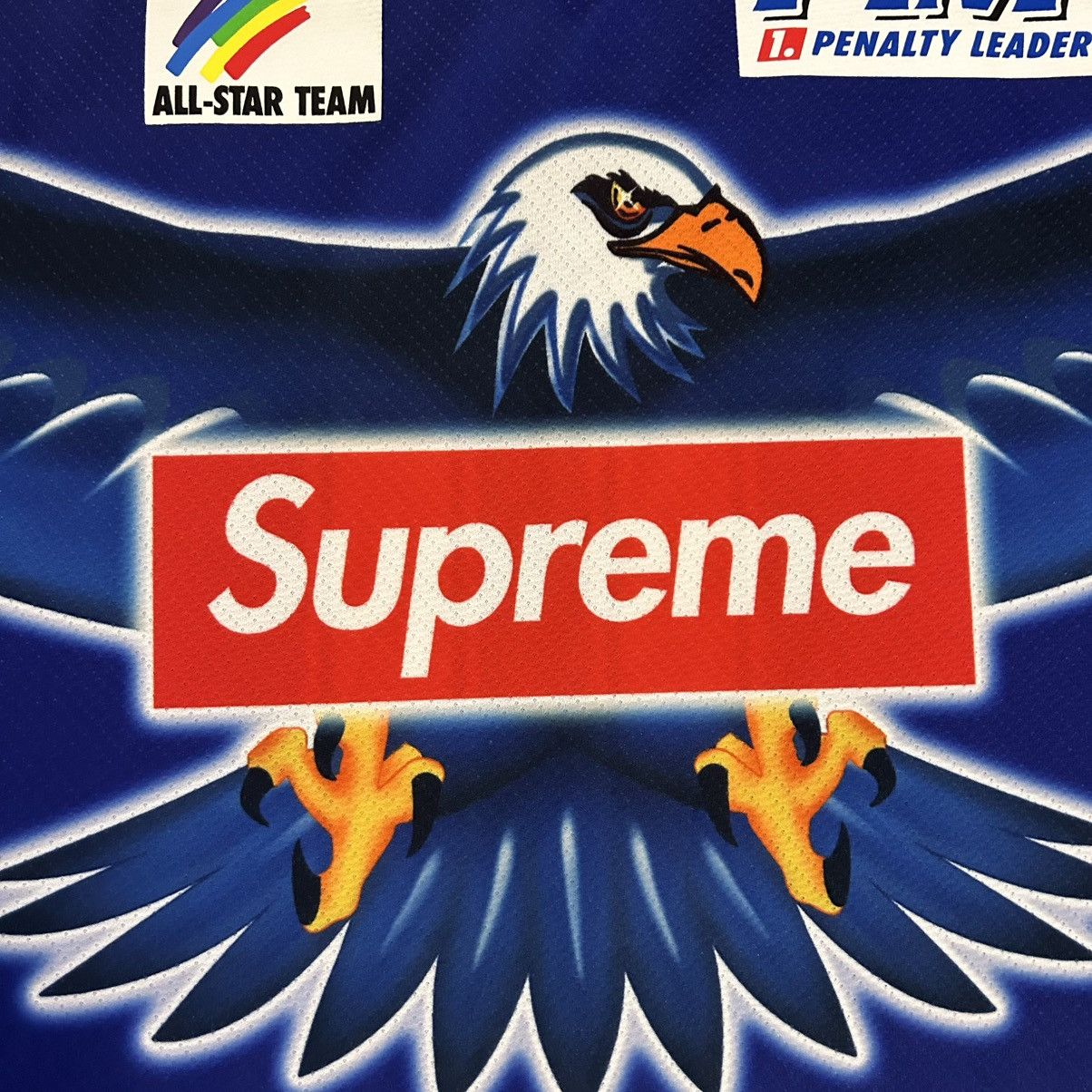 Supreme Supreme Eagle Hockey Shirt Blue Medium Size US M / EU 48-50 / 2 - 3 Thumbnail
