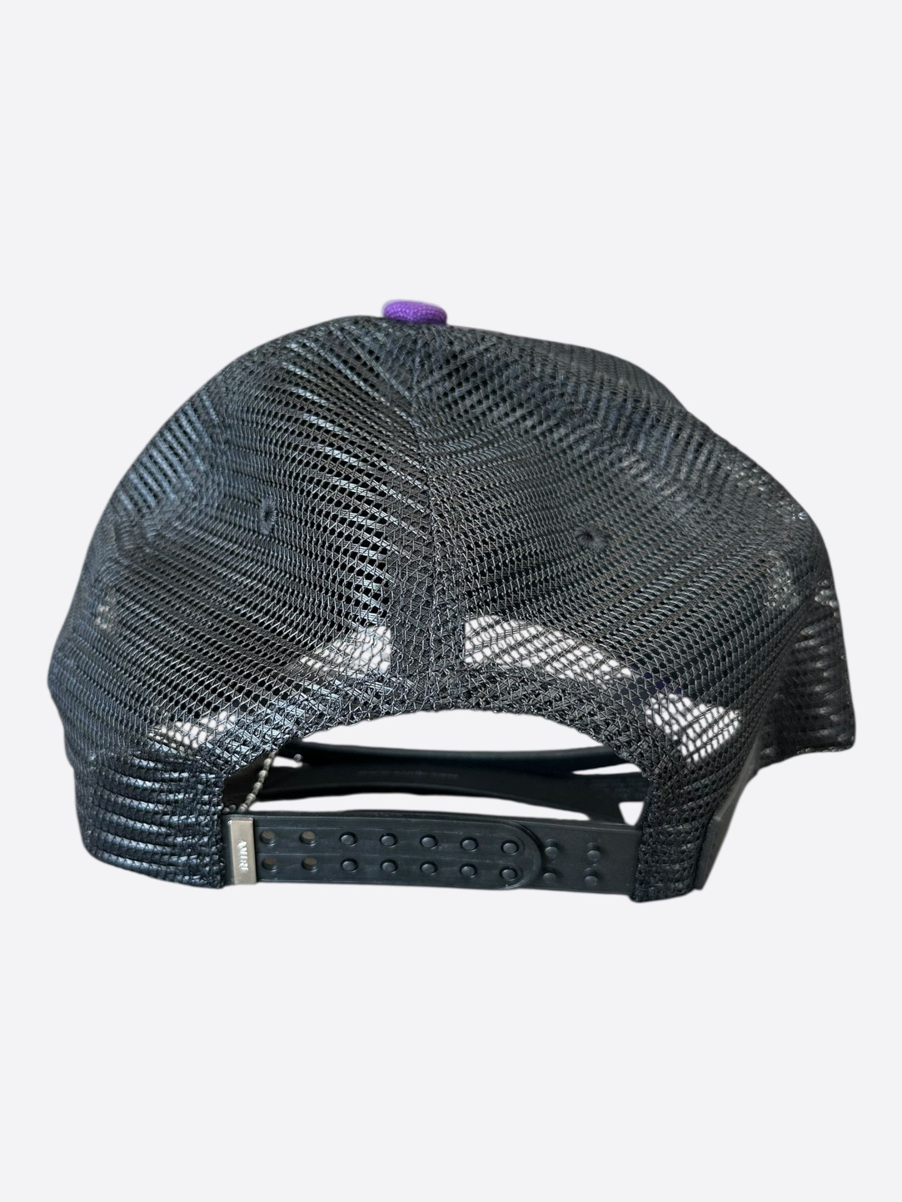 Amiri Amiri Purple & Black MA Logo Trucker Hat Size ONE SIZE - 3 Thumbnail