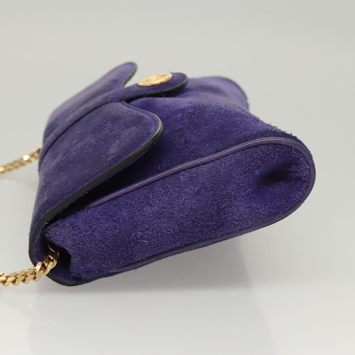 Celine CELINE Chain Shoulder Bag Suede Purple Size ONE SIZE - 5 Thumbnail