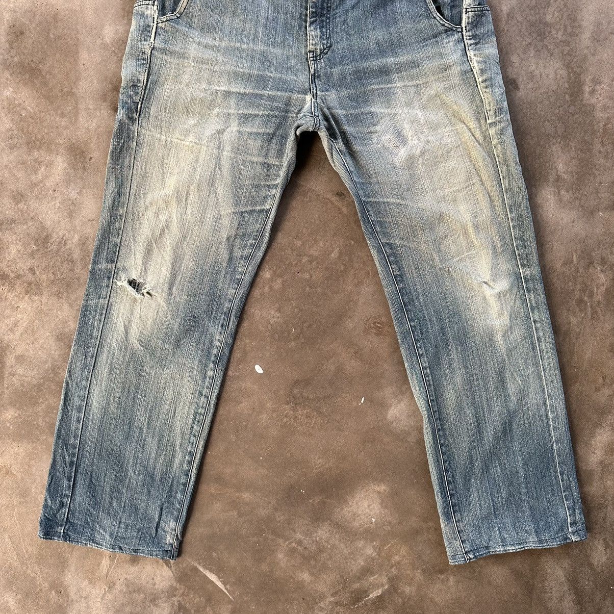 Japanese Brand Vintage Phil Smart Japanese Distressed Sick Jean Faded Pant Size US 37 - 2 Thumbnail