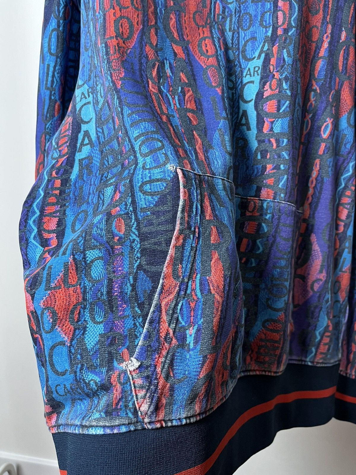 Carlo Colucci × Vintage Vintage Carlo Colucci Oversized Monogram Hoodie Size US XXL / EU 58 / 5 - 6 Thumbnail