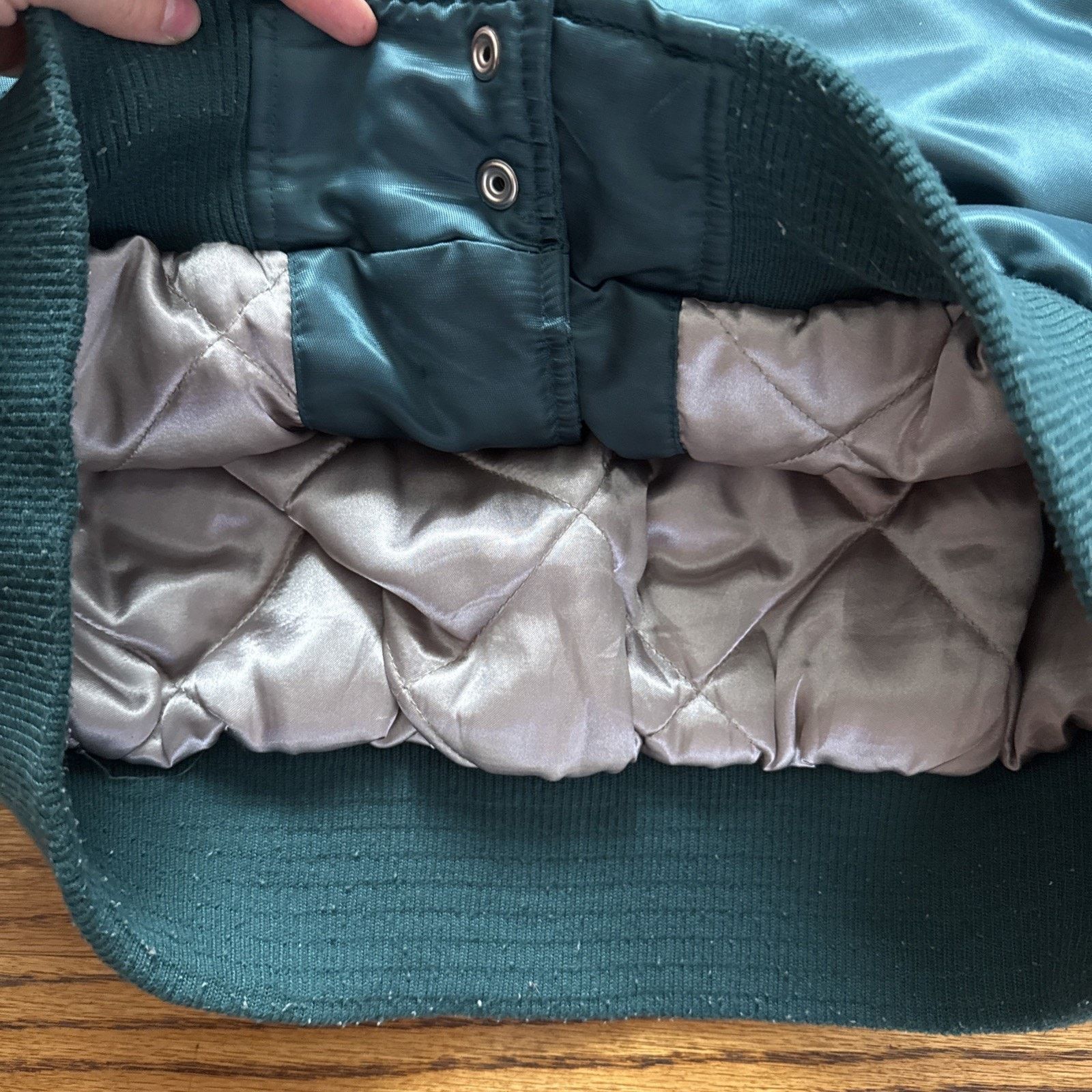 Starter Starter Philadelphia Eagles Satin Jacket Button Snap Quilted Size US XXL / EU 58 / 5 - 8 Thumbnail