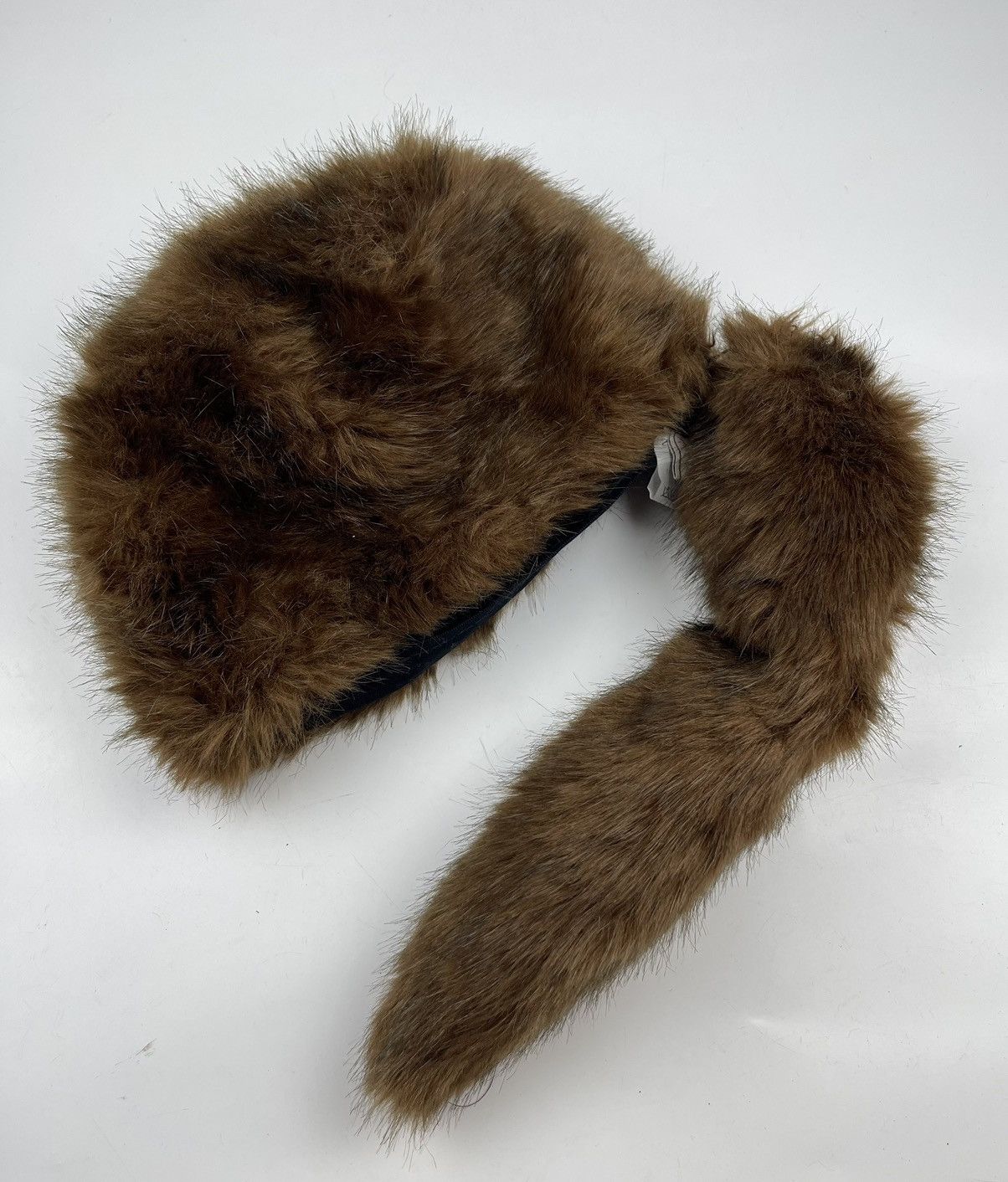 Japanese Brand fur hat with tail Size ONE SIZE - 3 Thumbnail