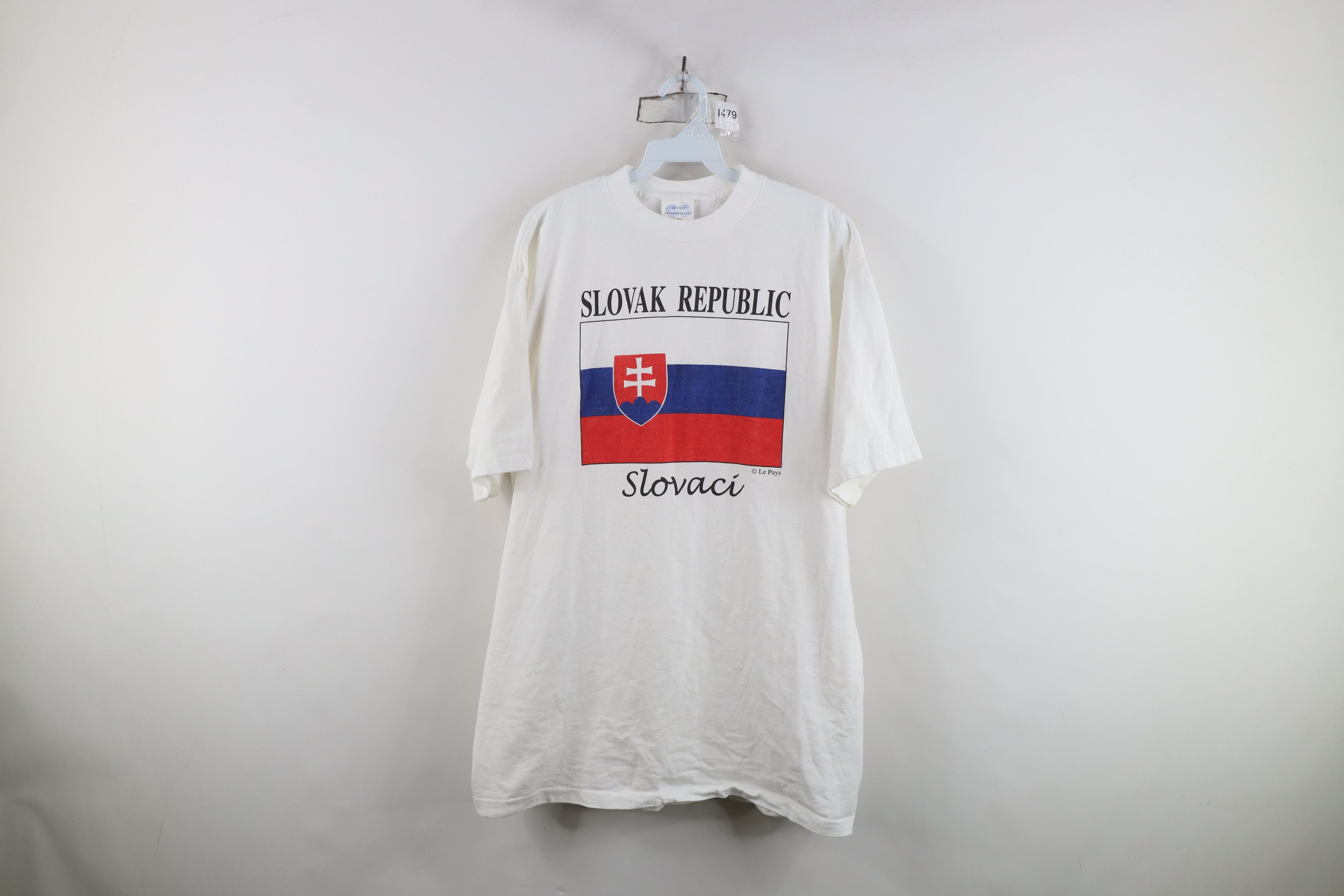 Vintage Vintage 90s Streetwear Republic Slovaci Slovakia T-Shirt USA Size US XL / EU 56 / 4 - 1 Thumbnail