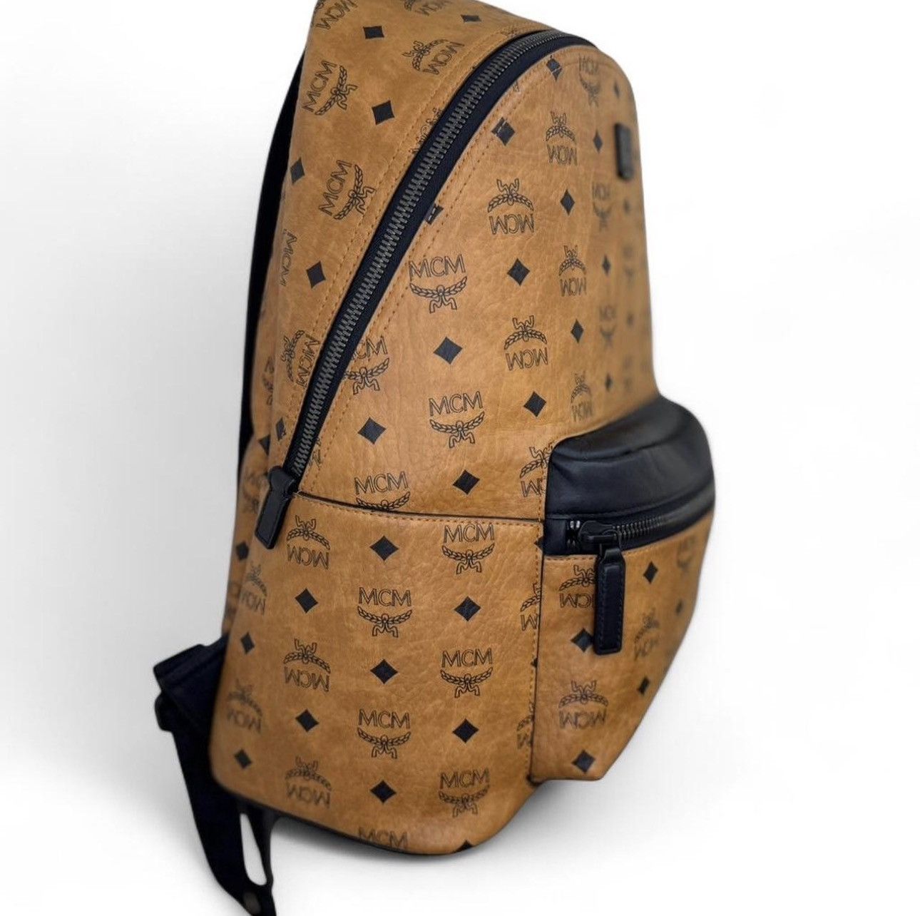 MCM MCM Backpack Cognac/Black Size 38 - 2 Thumbnail