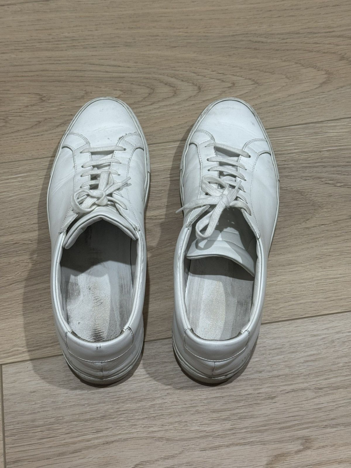 Common Projects Common Projects Achilles Low White Leather Sneakers Size 46 Size US 12 / EU 45 - 2 Thumbnail