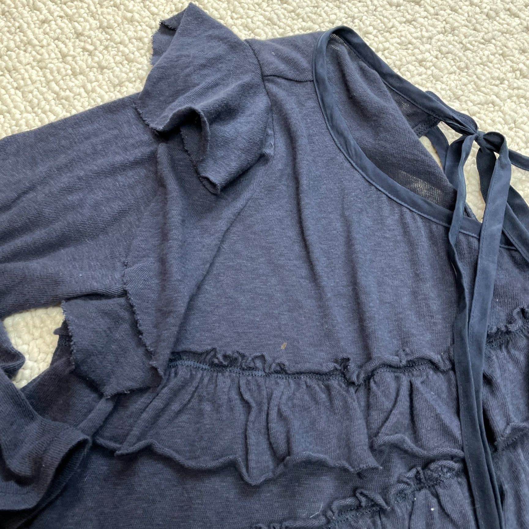 Juicy Couture VINTAGE Juicy Couture Shirt Dress Womens XL Blue Long Sleeve Cotton w/ Silk Trimming Size XL / US 12-14 / IT 48-50 - 4 Thumbnail