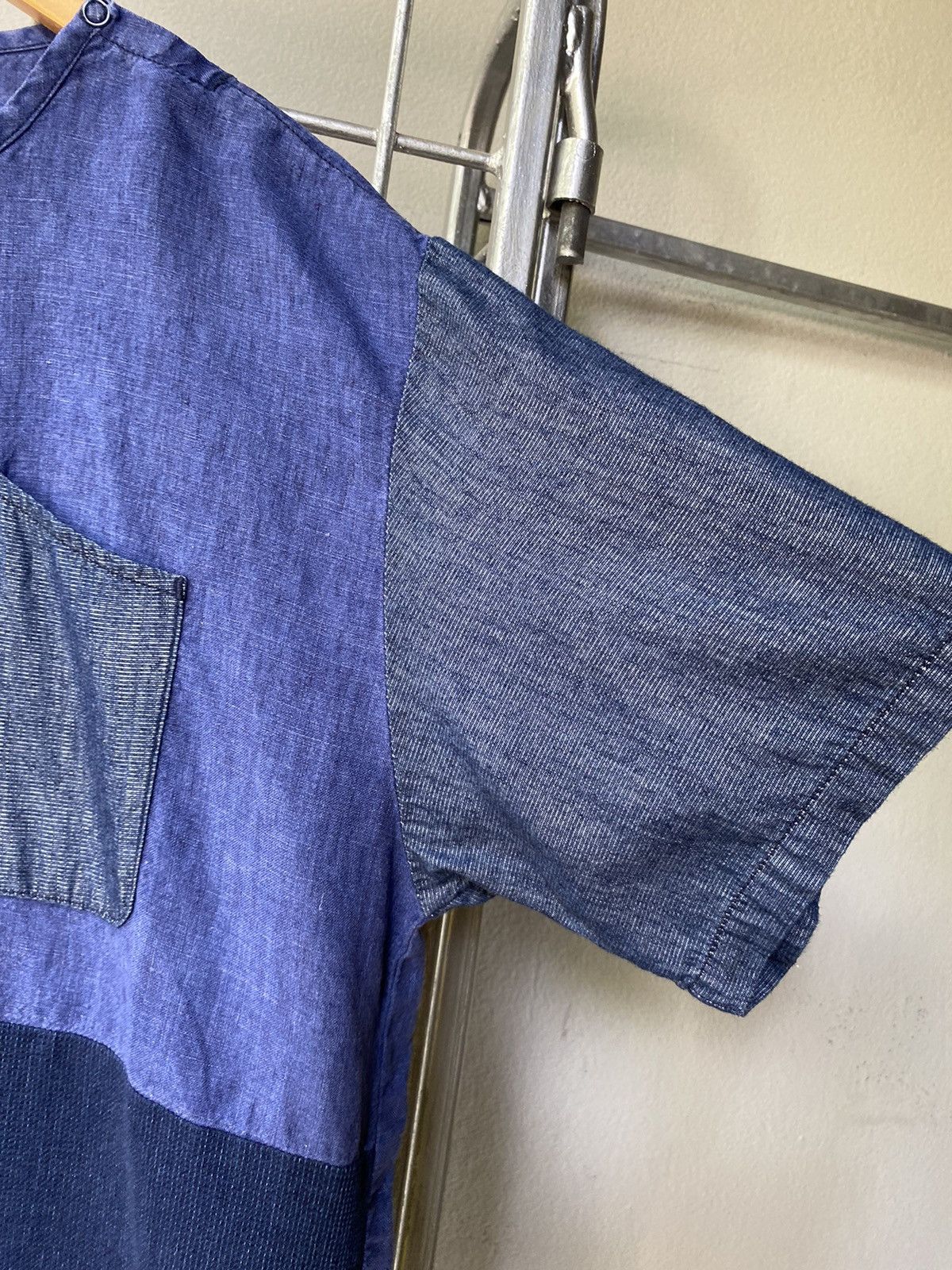 Blue Blue Japan BLUE/BLUE indigo dry patchwork top Size US M / EU 48-50 / 2 - 12 Thumbnail