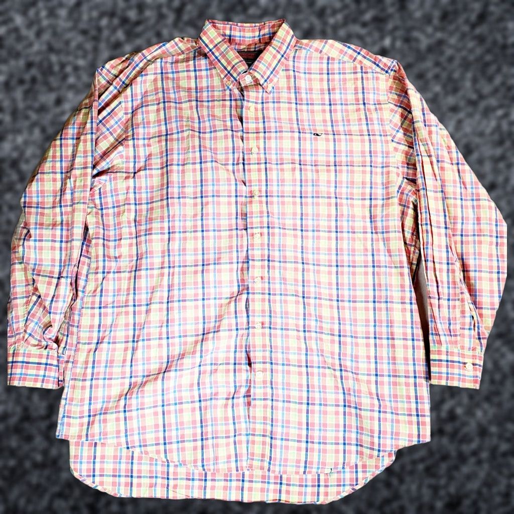 Vineyard Vines Vineyard Vines Signature Mens Multicolor Button Up Classic Fit Whale Shirt XL Size US XL / EU 56 / 4 - 1 Thumbnail