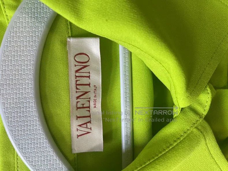 Valentino Valentino Fluorescent green silk shirt Size XL / US 12-14 / IT 48-50 - 3 Thumbnail