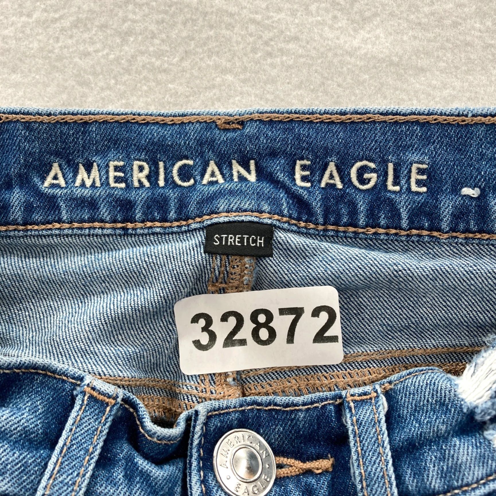American Eagle Outfitters American Eagle Outfitters Jeans 000 90s Boyfriend Blue Distressed Denim Medium Wash Jeans Womens Size 42" / US 20 - 5 Thumbnail