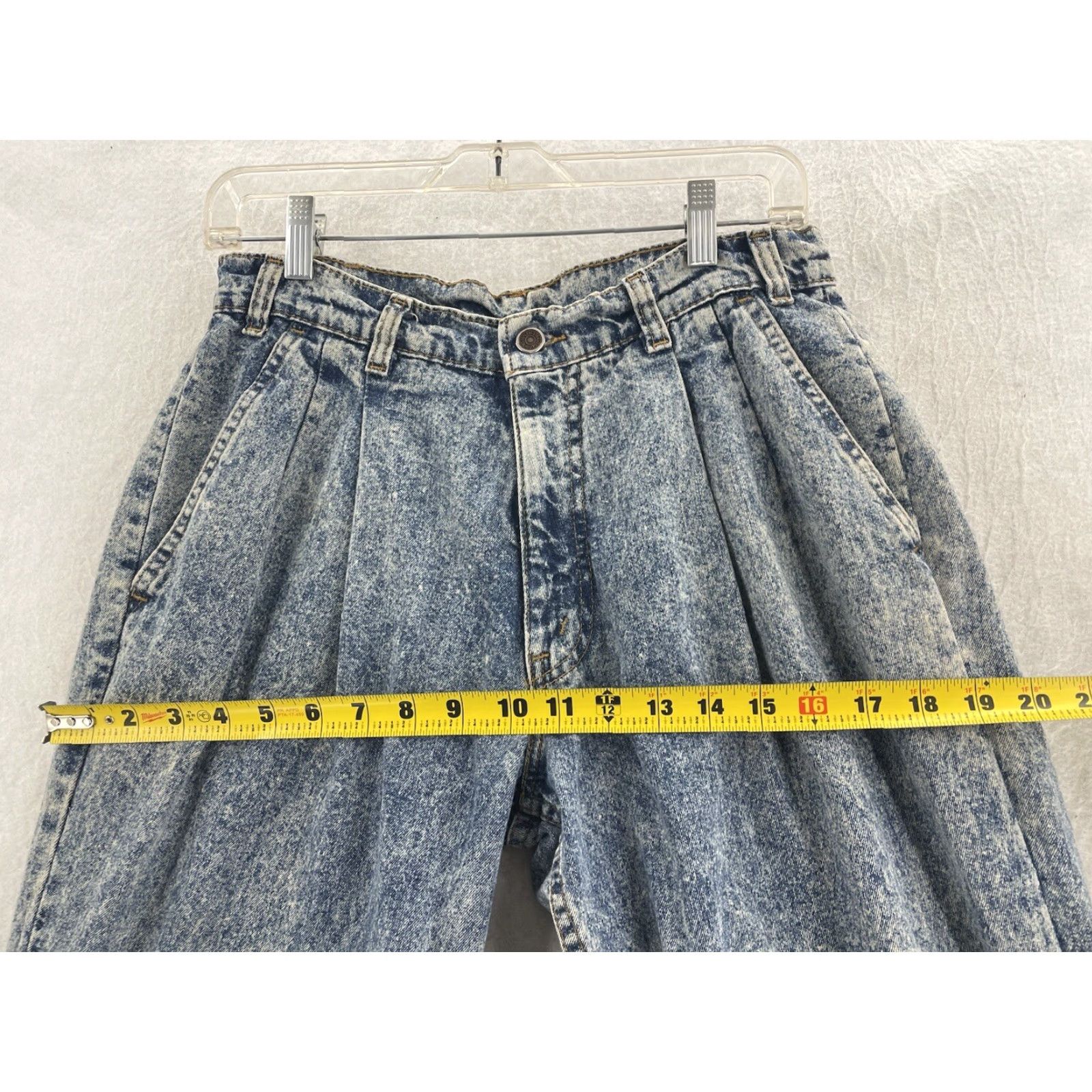Levi's VINTAGE Levi's Silvertab Jeans Women 31x32 Blue Cotton Pleated Tapered USA 90s Womens Size 31" - 3 Thumbnail