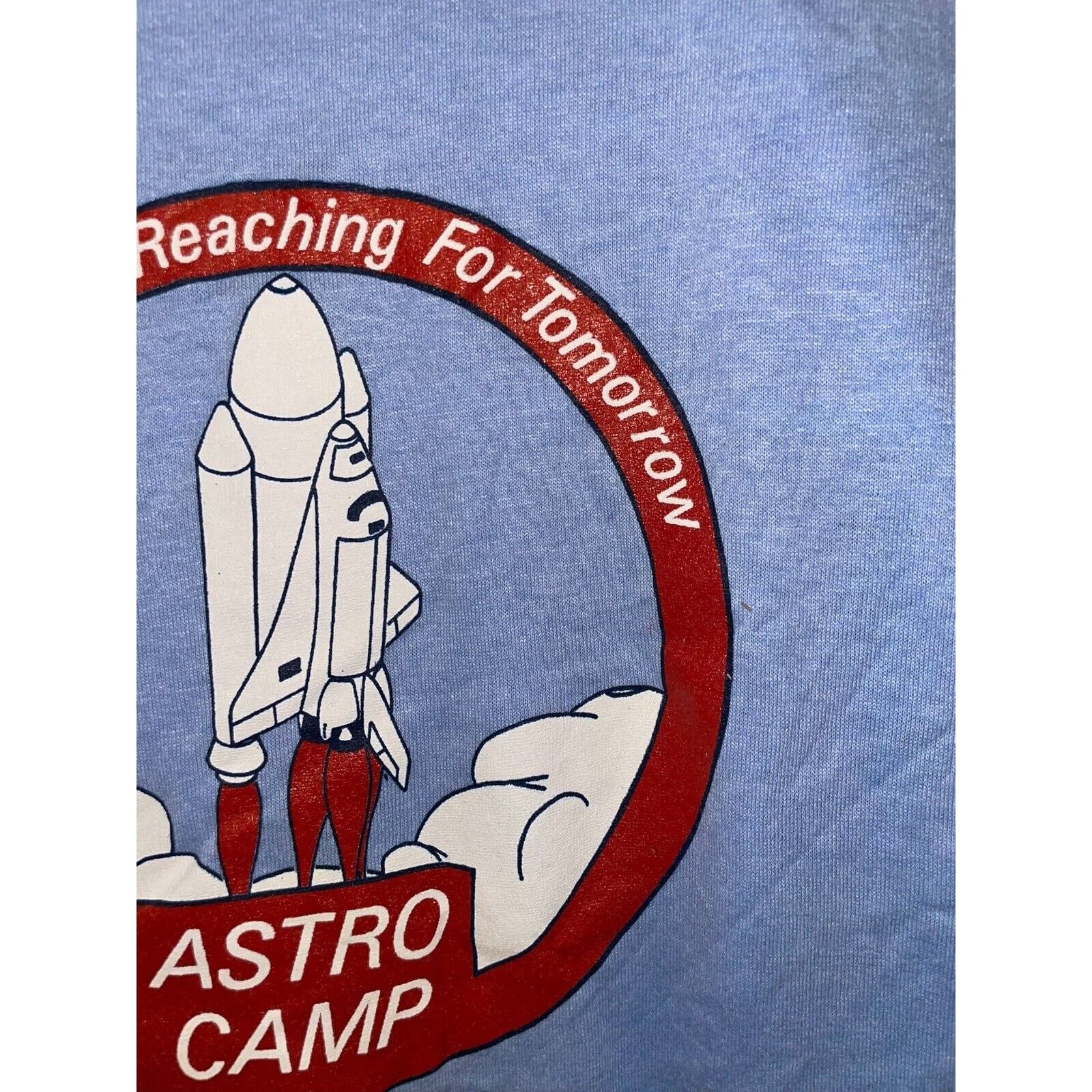 Jerzees Vintage Rocket Ship Shirt Astro Camp Living Today Tee 80s L Size US M / EU 48-50 / 2 - 4 Thumbnail