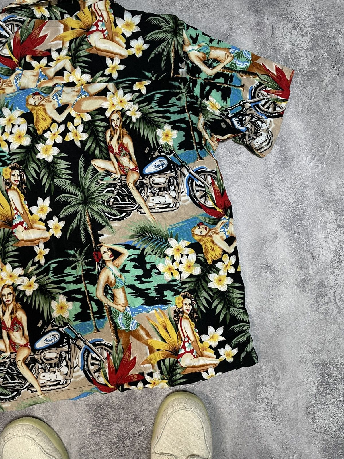 Mambo Rare VTG Mambo Style Hula Girl Rayon Aloha Hawaiian Shrt Size US M / EU 48-50 / 2 - 11 Thumbnail