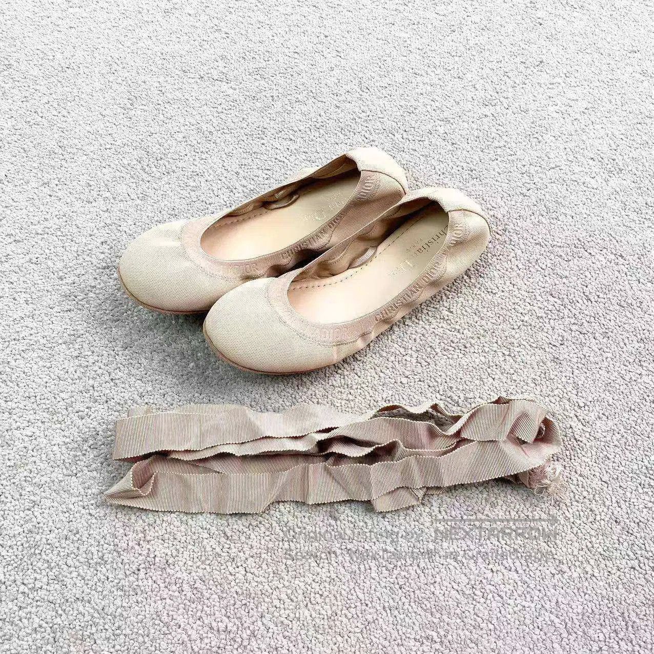 Dior Dior Embroidered logo ballet shoes| Size US 4.5 / IT 34.5 - 2 Thumbnail