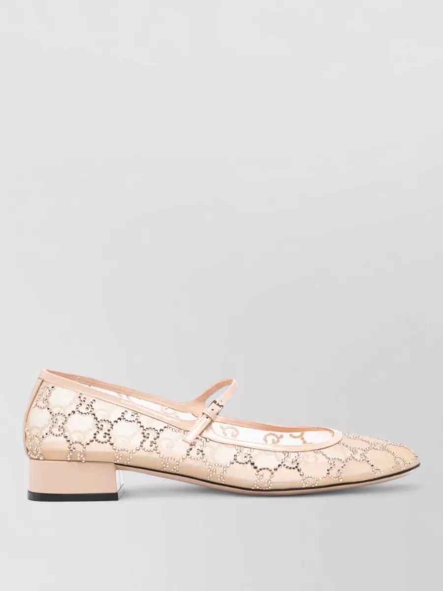 Gucci o1loc1c0426 836809 Women's GG Crystal Ballet Flat in Beige Size US 6 / IT 36 - 1 Thumbnail