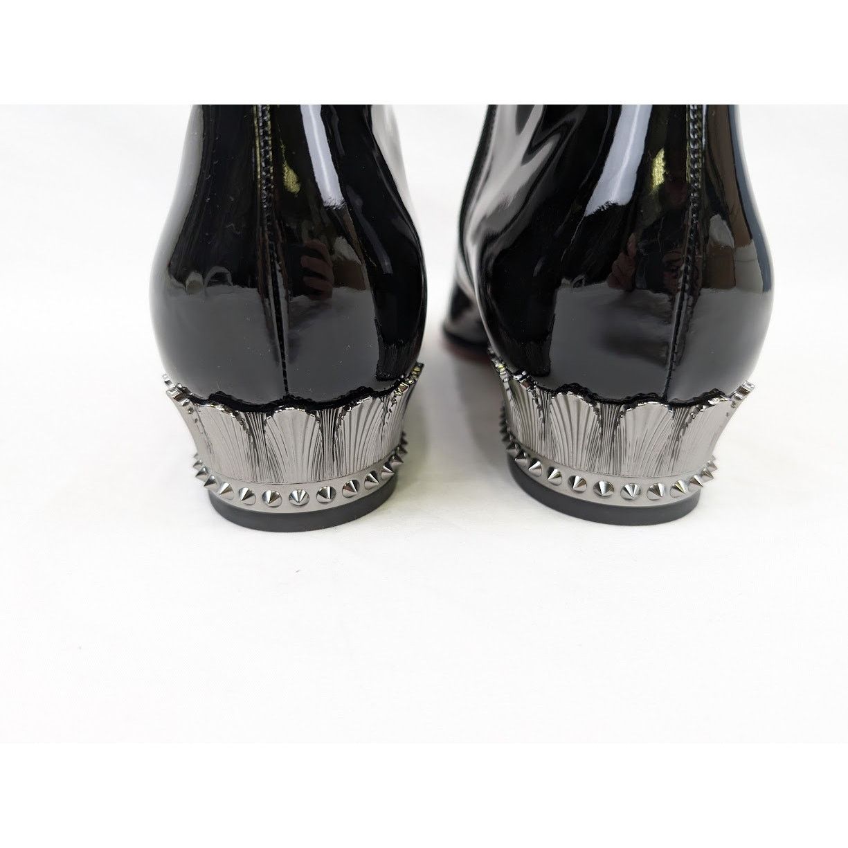Christian Louboutin o1rshd1 Patent Lipsiboots in Black/Lin Loubi Size US 11.5 / EU 44-45 - 20 Thumbnail