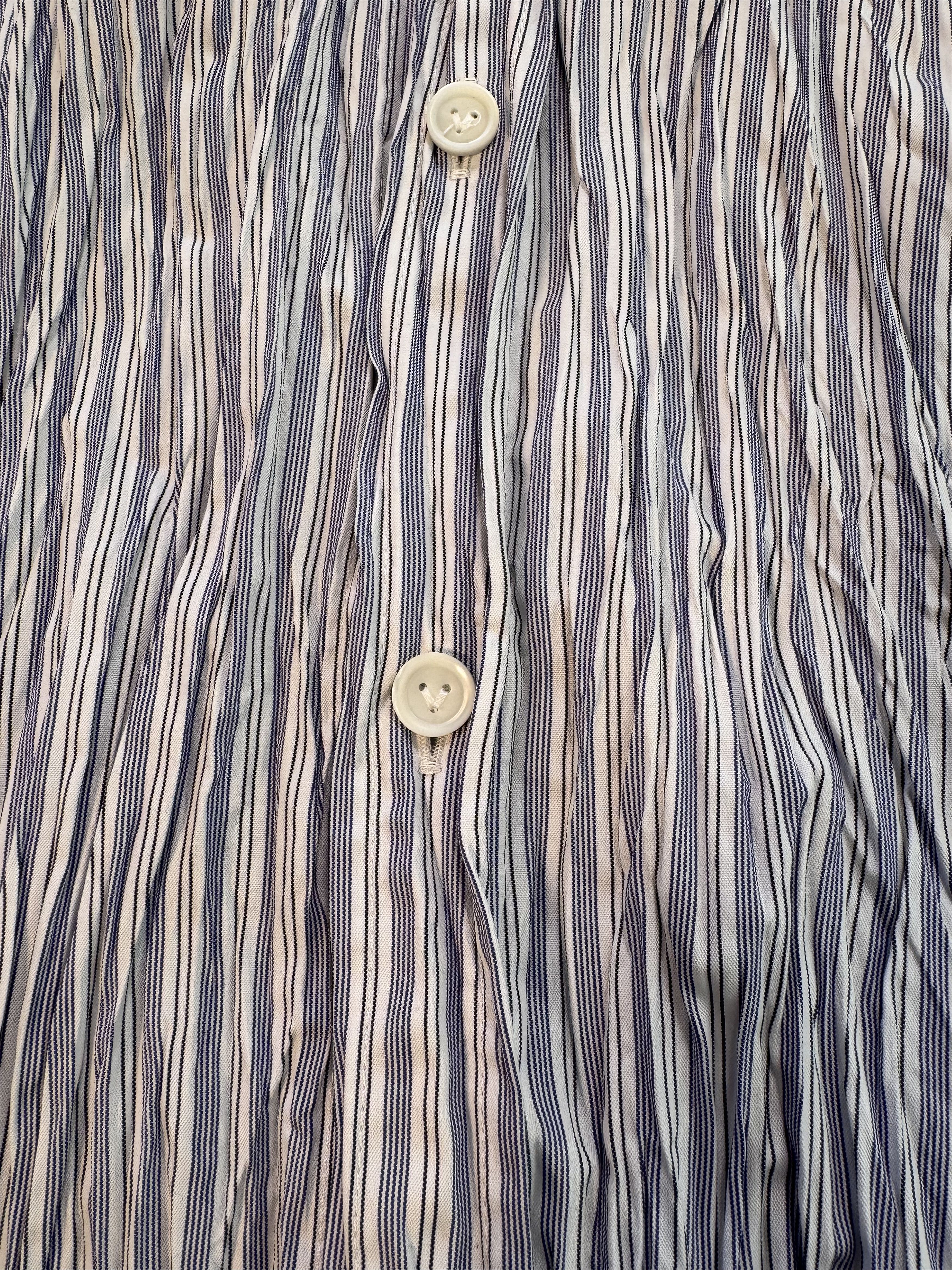 Bottega Veneta Bottega Veneta Crinkle Dress Shirt Pinstripe Size US L / EU 52-54 / 3 - 3 Thumbnail