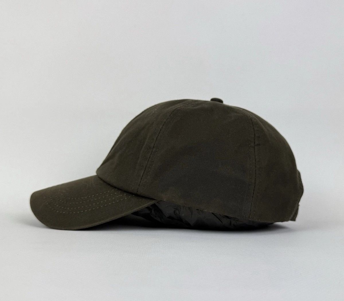 Barbour Barbour Waxed Cotton Baseball Cap Hat One Size Green Top Size ONE SIZE - 5 Thumbnail