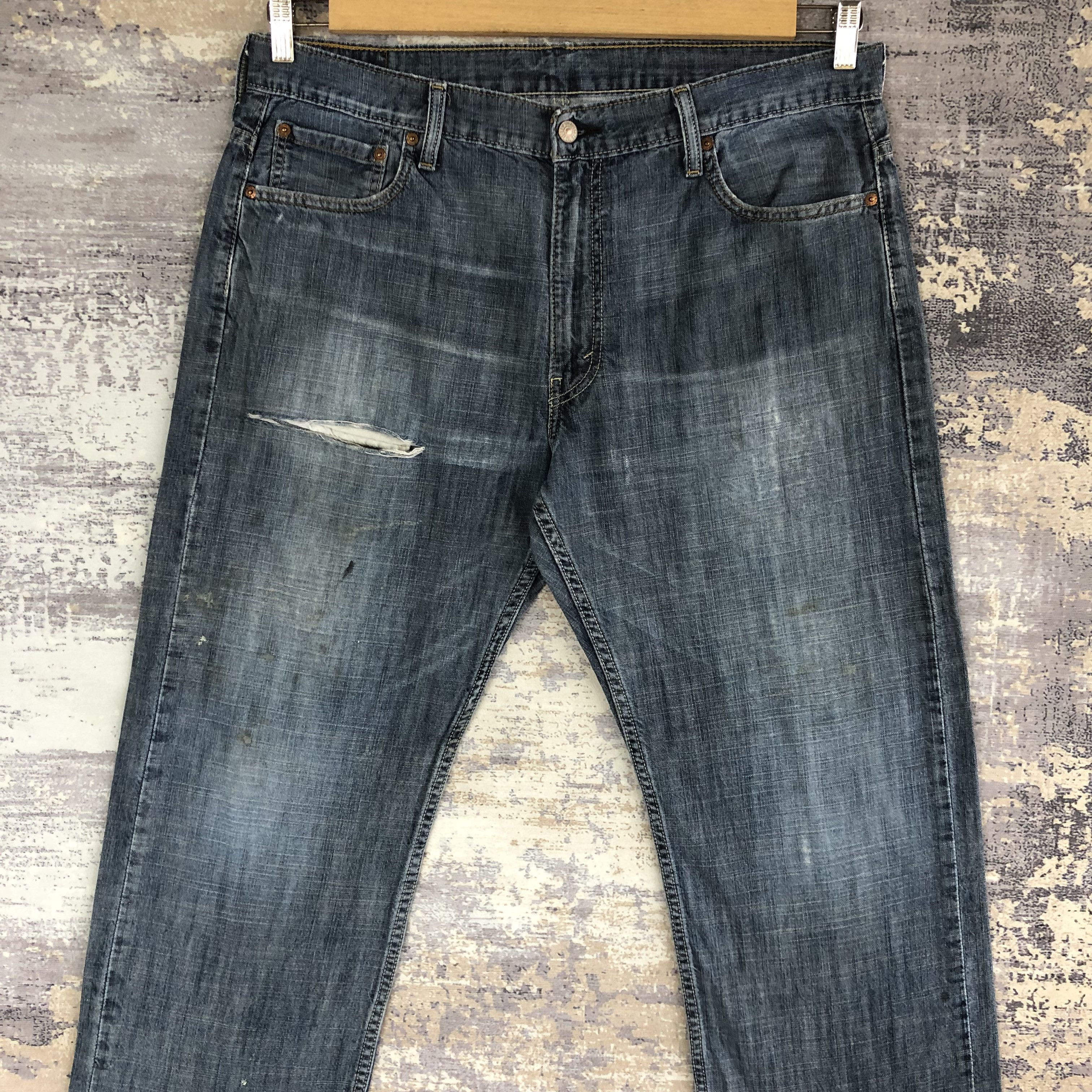 Levi's Vintage Y2K Levis Distressed Faded Jeans Levi's Ripped Denim Size US 38 / EU 54 - 3 Thumbnail