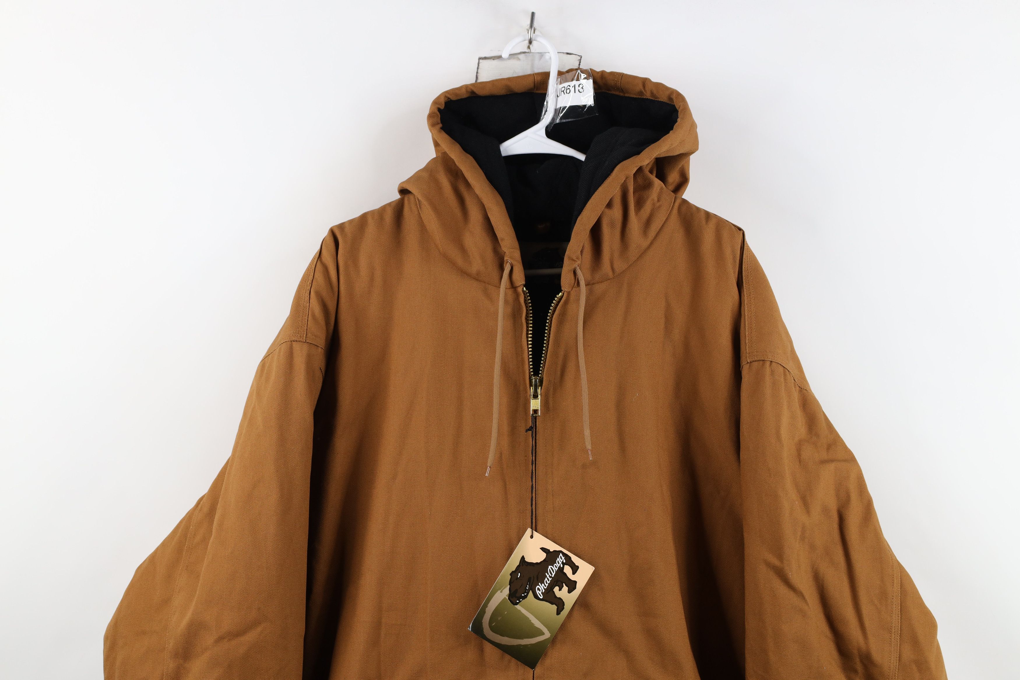 Vintage Deadstock Vintage 90s Y2K Streetwear Hooded Canvas Jacket Size US XXL / EU 58 / 5 - 2 Thumbnail