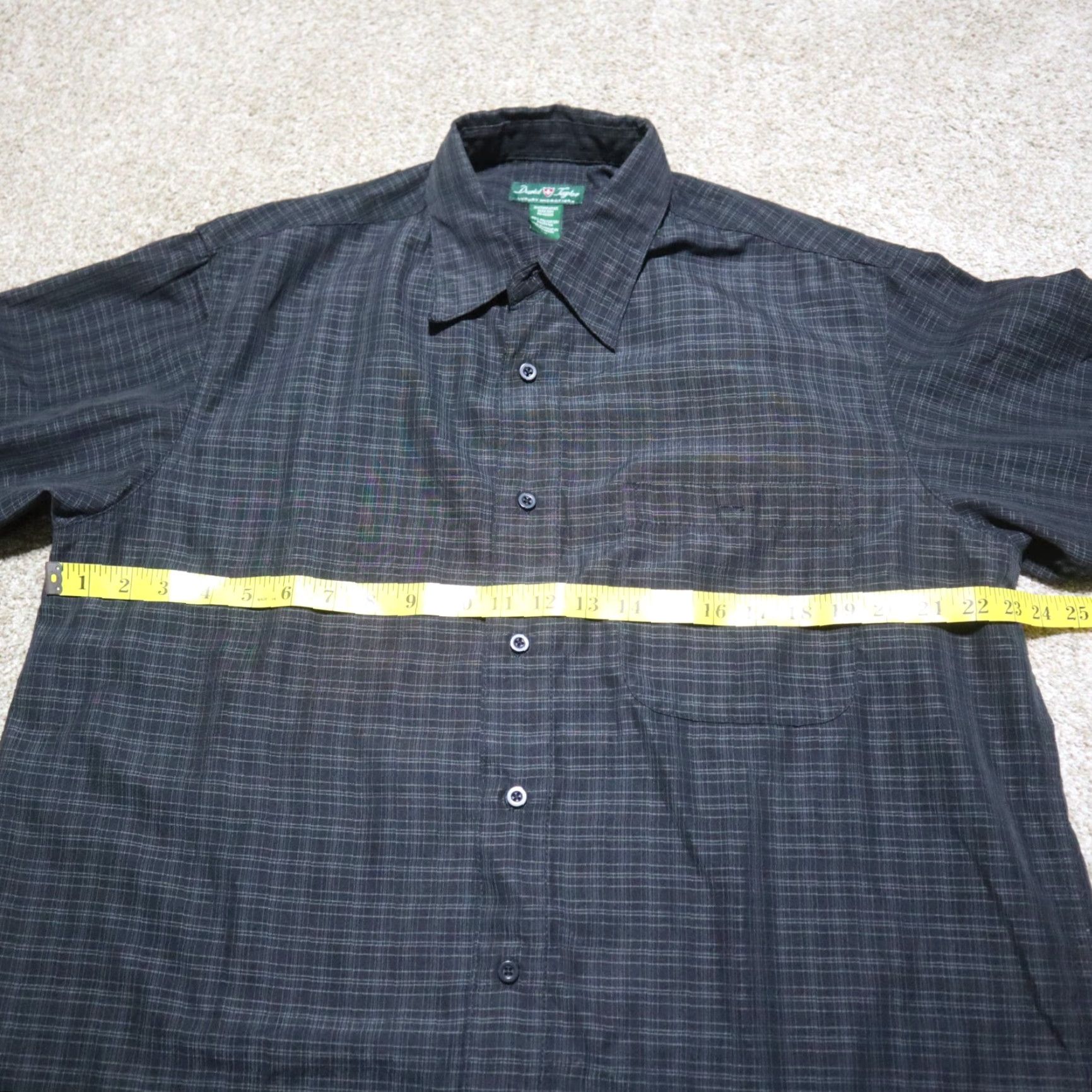Vintage David Taylor Shirt Men's Long Sleeve Button-Up Black Size L Size US L / EU 52-54 / 3 - 4 Thumbnail