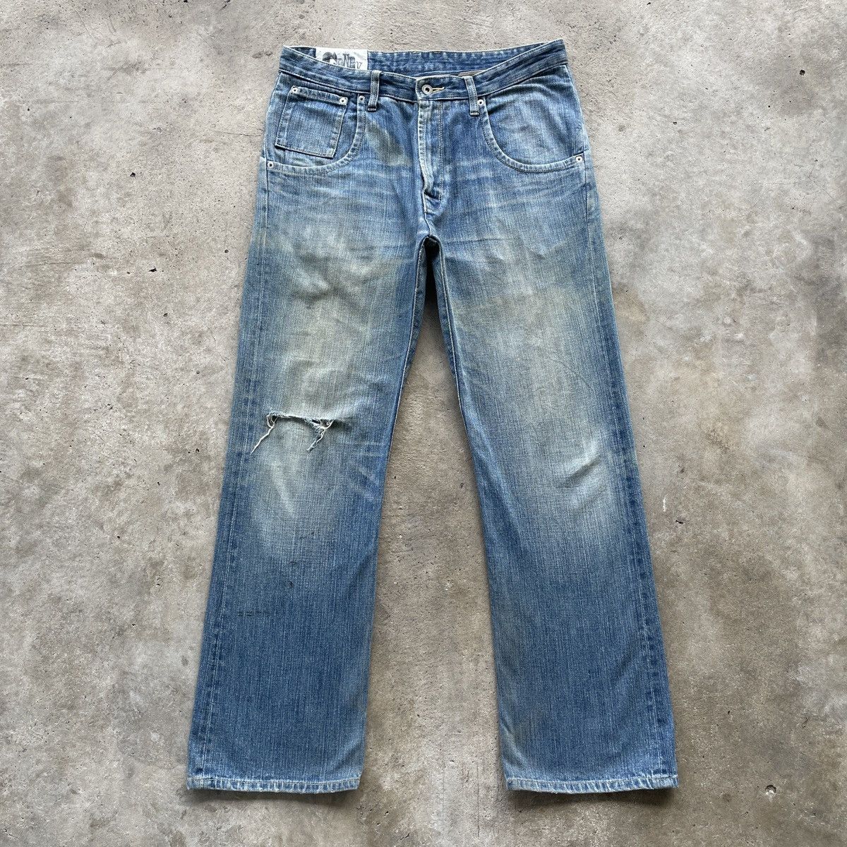 Japanese Brand Vintage Coney Japan Flare Rusty Denim Distressed Jeans Pants Size US 34 / EU 50 - 1 Thumbnail