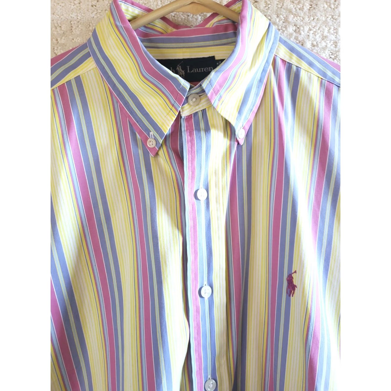 Polo Ralph Lauren Polo Ralph Lauren Dress Shirt Blake Long Sleeve Striped Button-Up Mens Medium Size 40R - 3 Thumbnail