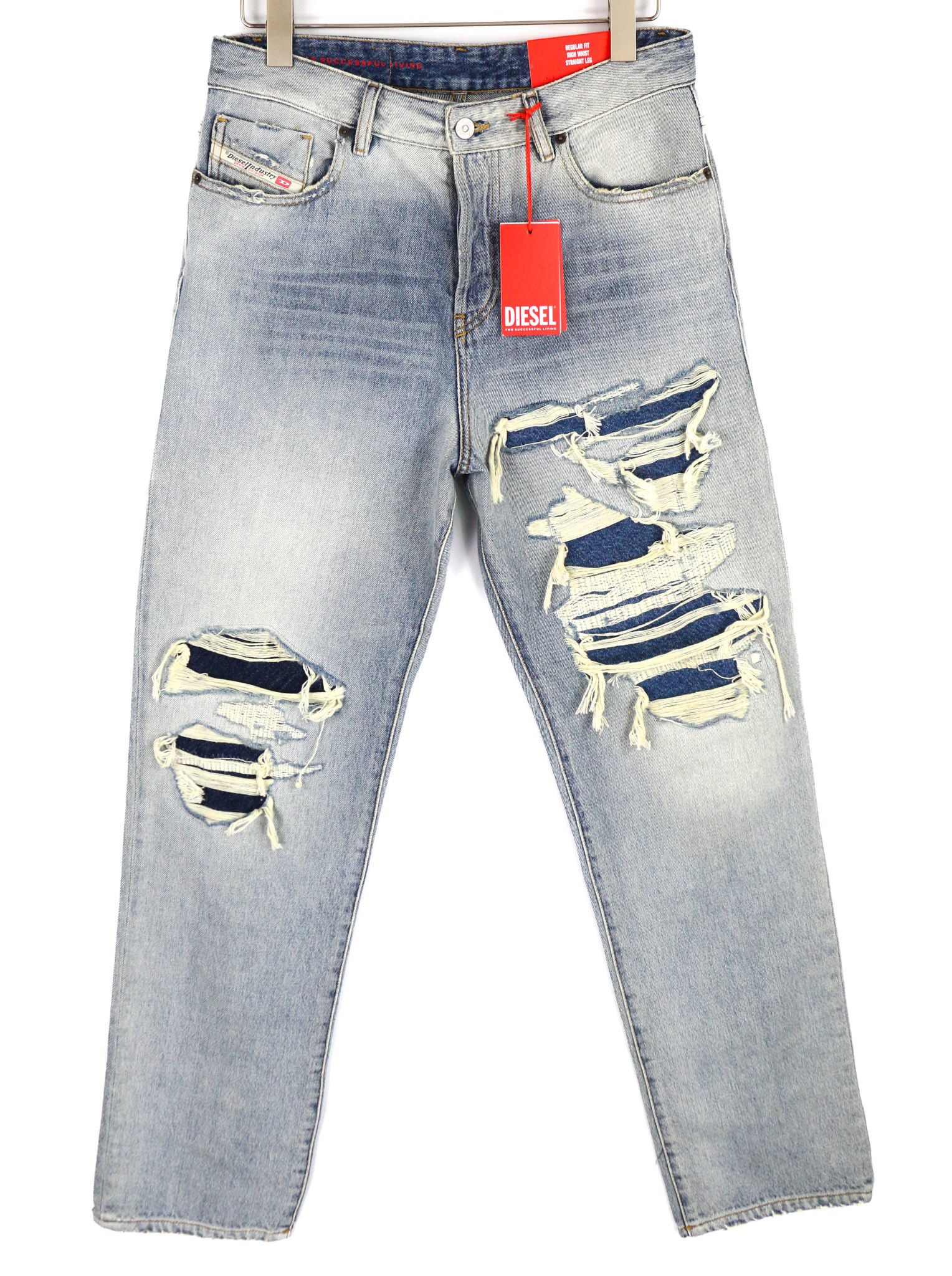 Diesel 1955 09C90 W32/L32 High Waist Distress 40393 Size US 32 / EU 48 - 1 Thumbnail