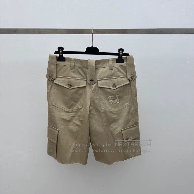 Miu Miu Miu Miu 38 Khaki shorts Size 22" - 5 Thumbnail