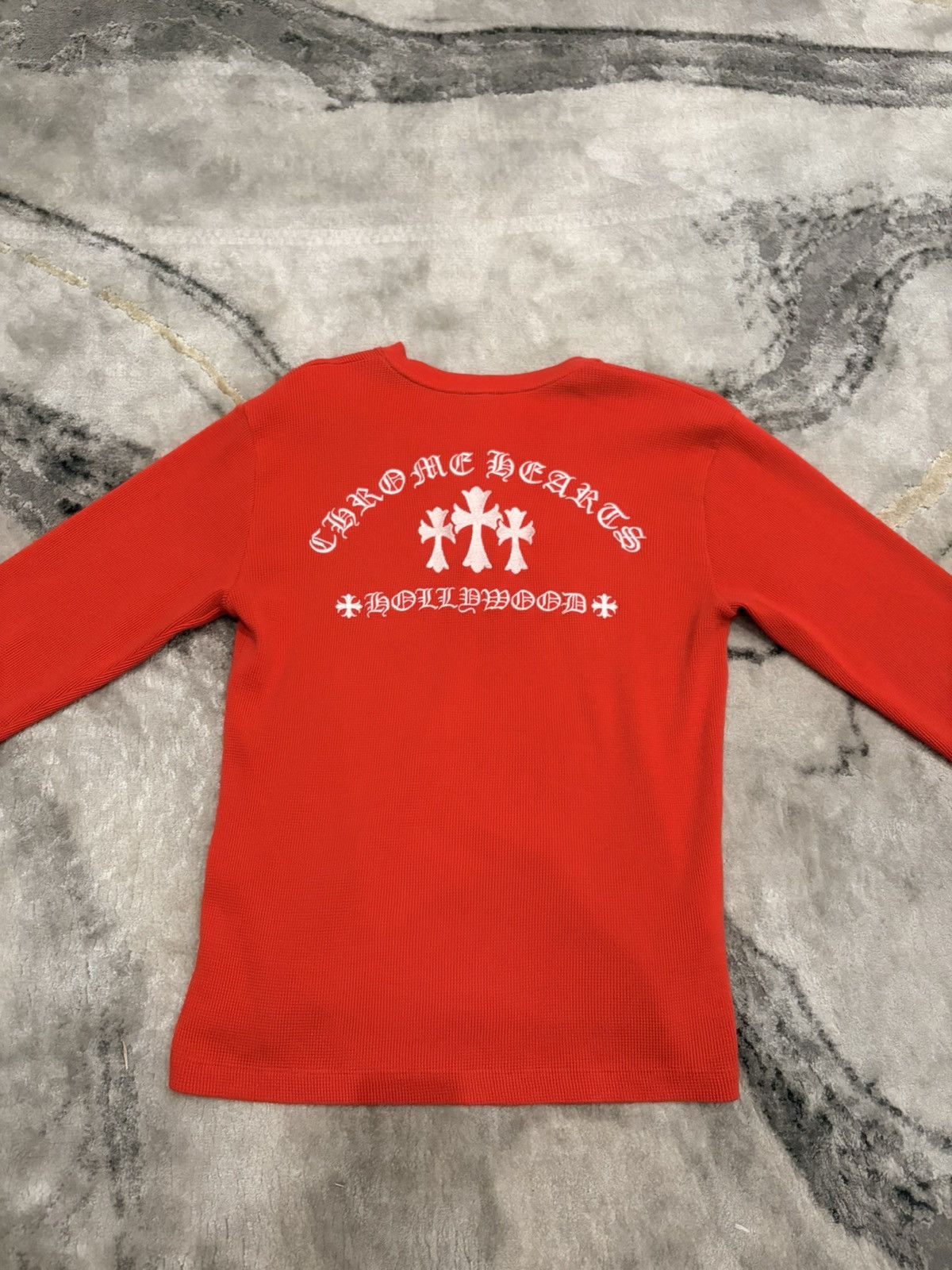 Chrome Hearts Red chrome hearts hollywood triple cross thermal