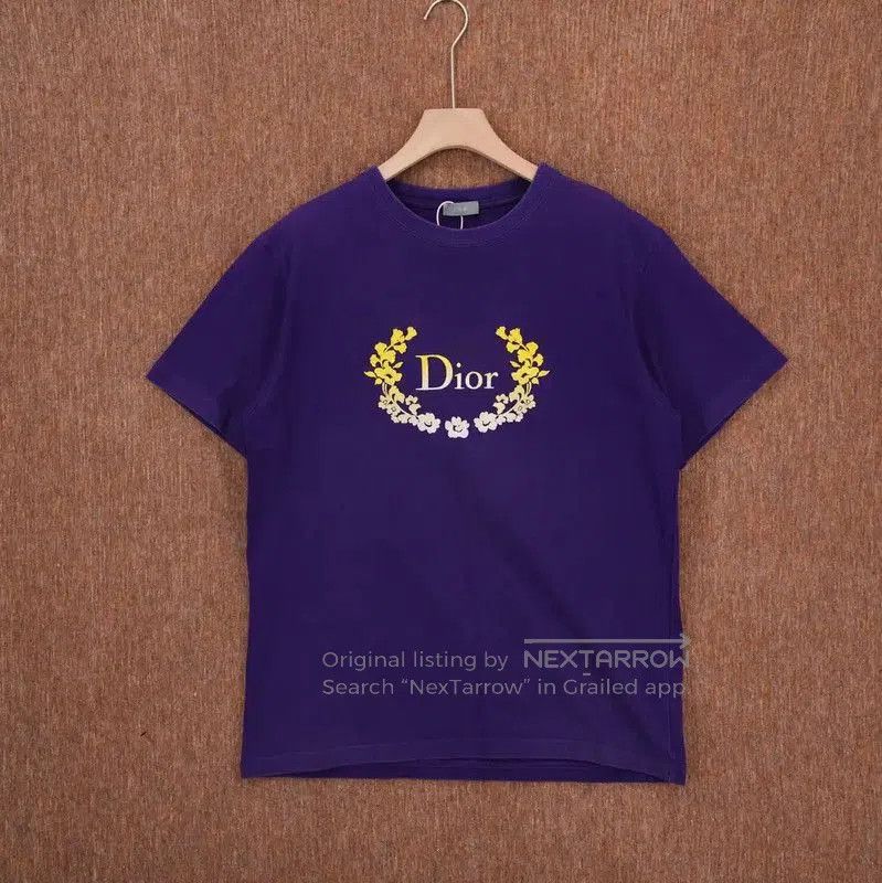 Dior Dior Purple Printed Logo Men's T-Shirt . Size US XL / EU 56 / 4 - 1 Thumbnail