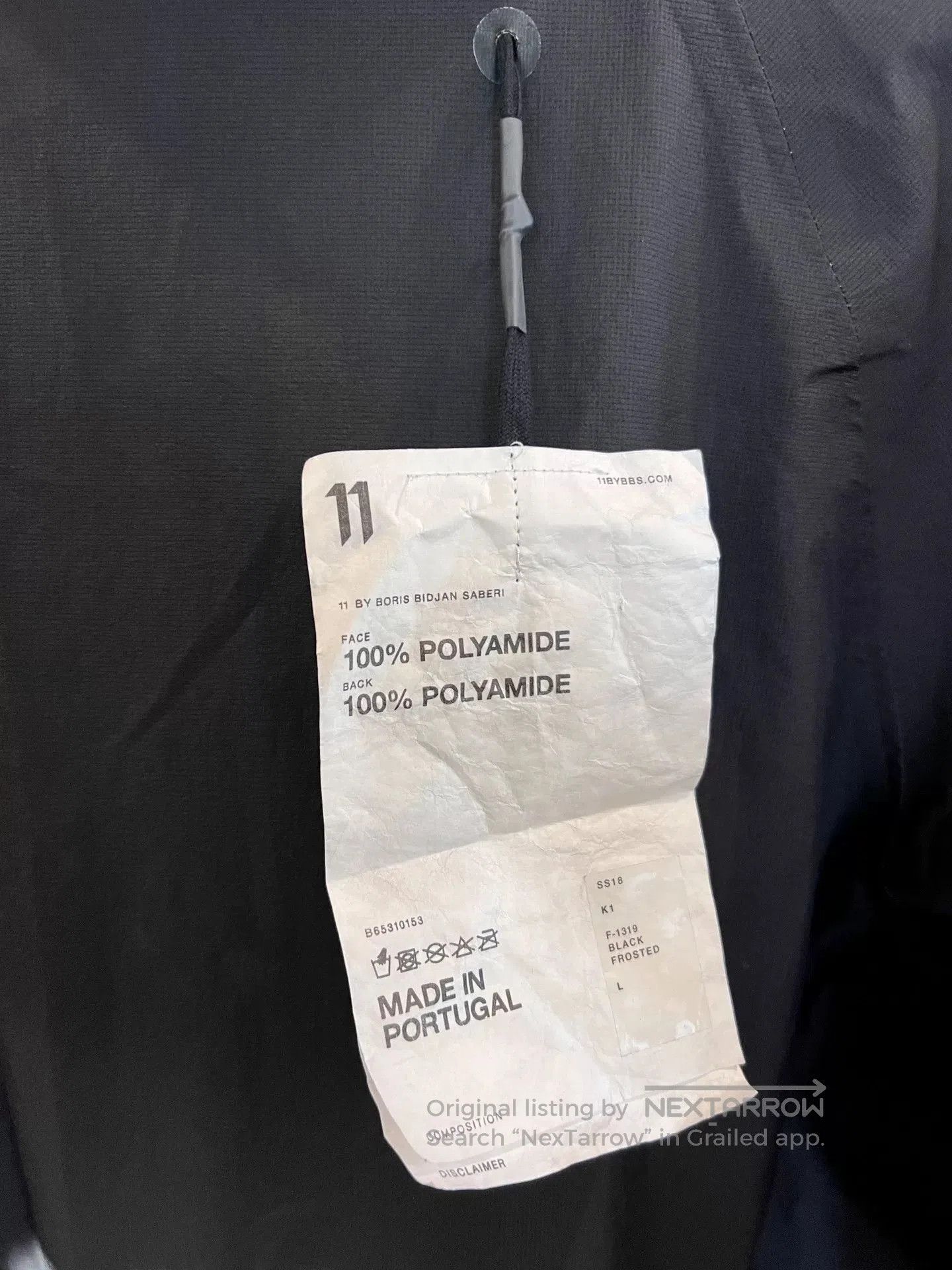 Boris Bidjan Saberi Boris Bidjan Saberi 11by BBS Nylon Jacket. Size US L / EU 52-54 / 3 - 8 Thumbnail