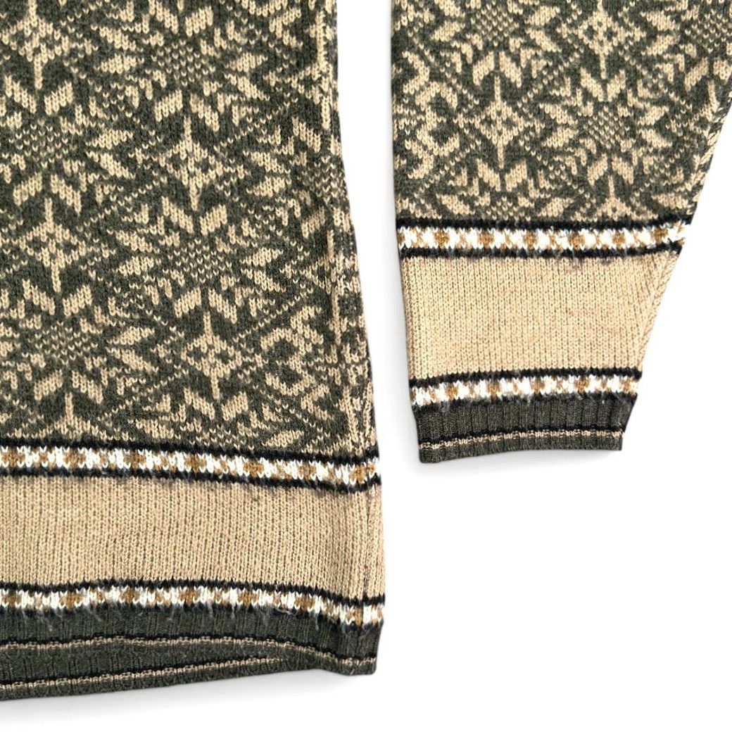 Vintage VINTAGE Sonoma Sweater Womens LARGE Green Black Nordic Knit Snowflake V Neck 90s Size L / US 10 / IT 46 - 5 Thumbnail