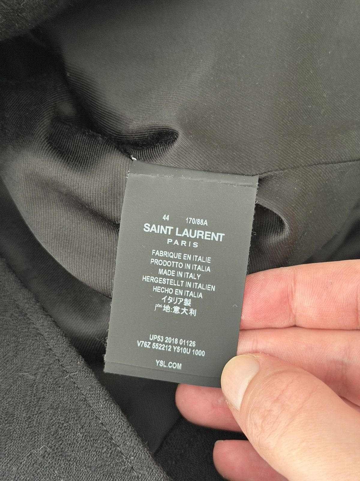 Saint Laurent Paris Saint Laurent 2019SS Runway Dark Jacquard Beaded Jacket Size US S / EU 44-46 / 1 - 8 Thumbnail