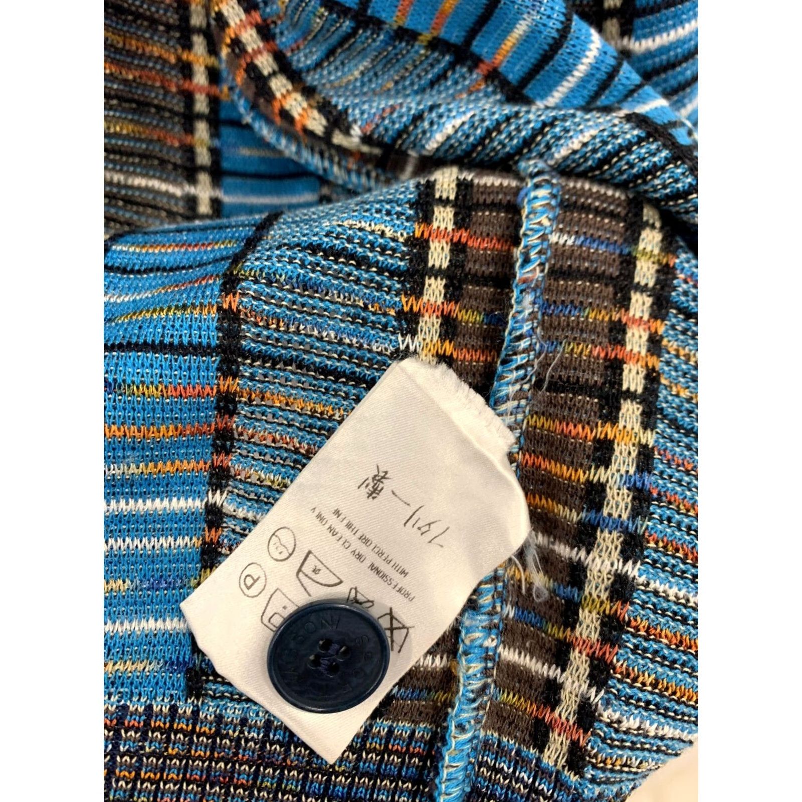 Missoni Missoni Sport Cardigan Sweater Italy Multicolor Knit Blue XL Men Adults 51 Chest Button Front Relaxed Knit Pattern 70% Cotton Rayon Nylon Green? Size US XL / EU 56 / 4 - 5 Thumbnail