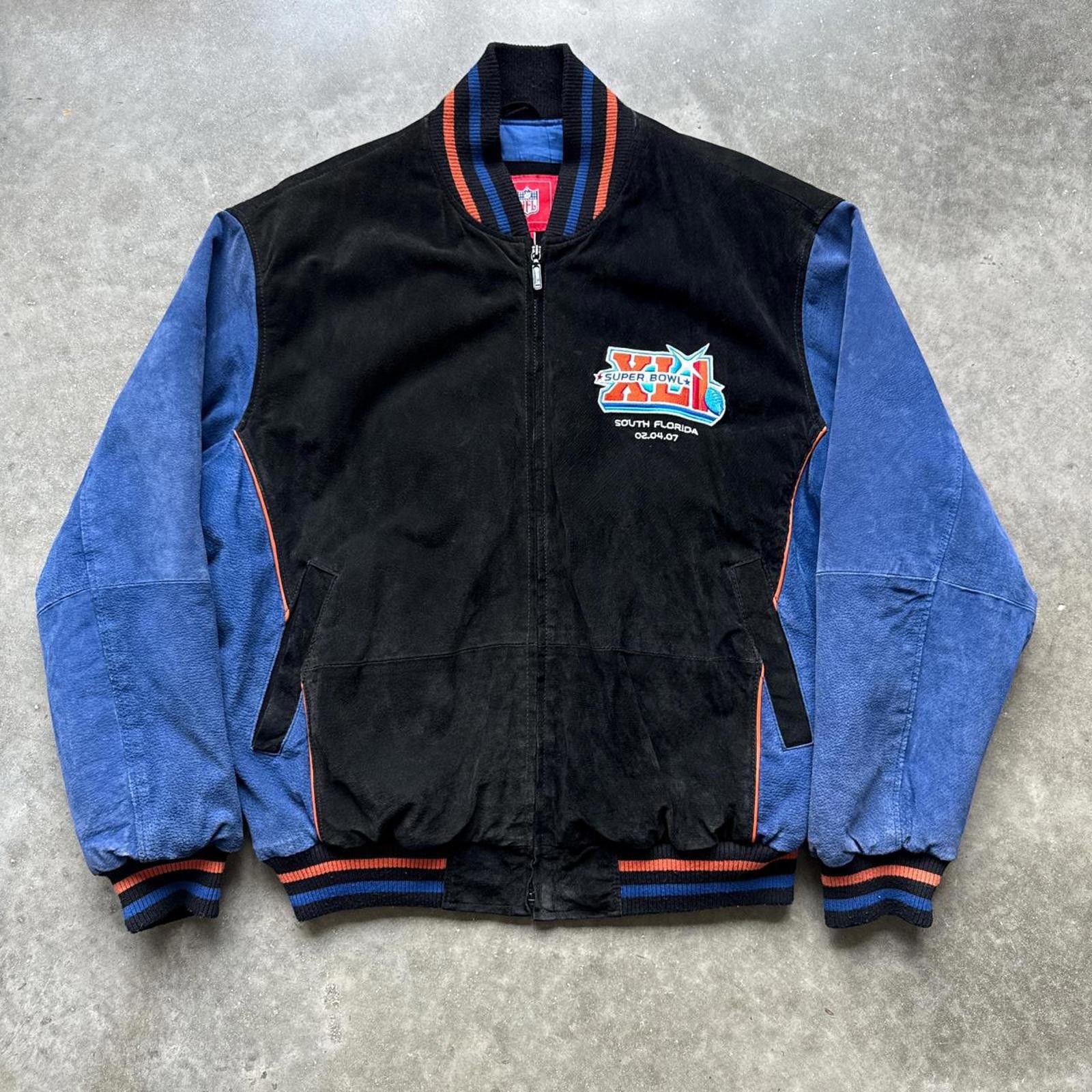 NFL South Florida Super Bowl 2007 XLI Vintage Y2k Varsity Jacket Size US L / EU 52-54 / 3 - 1 Thumbnail