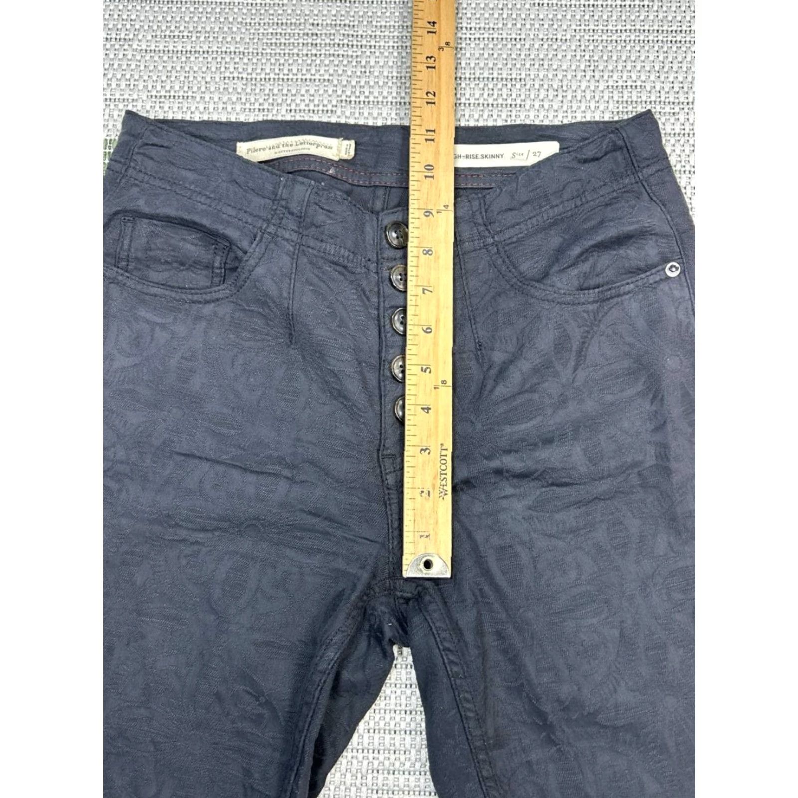 Anthropologie VINTAGE Anthropologie Pilcro and the Letterpress High Rise Skinny Pants Womens 27 Black Size 27" / US 4 / IT 40 - 5 Thumbnail