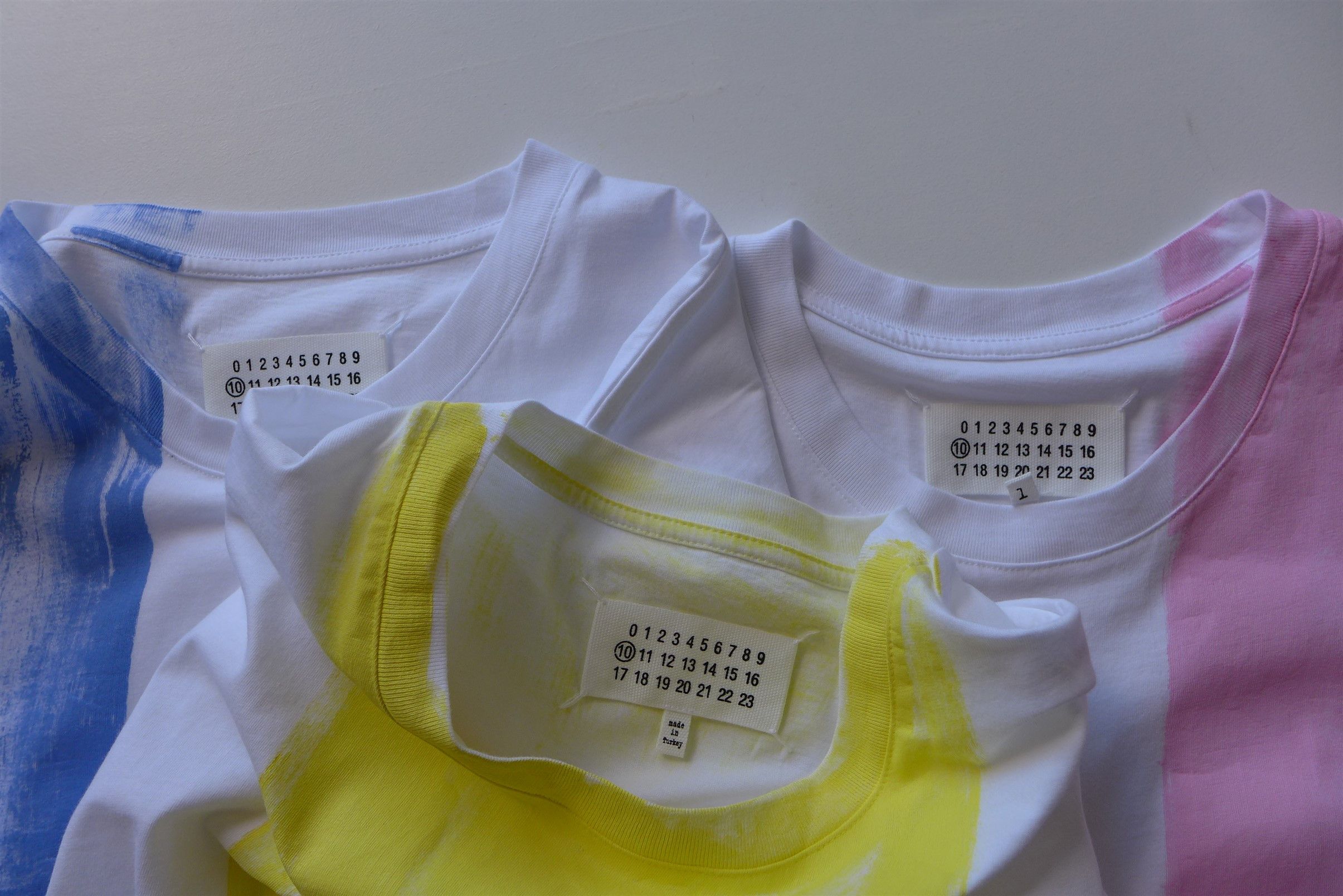 Maison Margiela Margiela Three-Pack White Multicolored T-Shirts Size US L / EU 52-54 / 3 - 12 Thumbnail