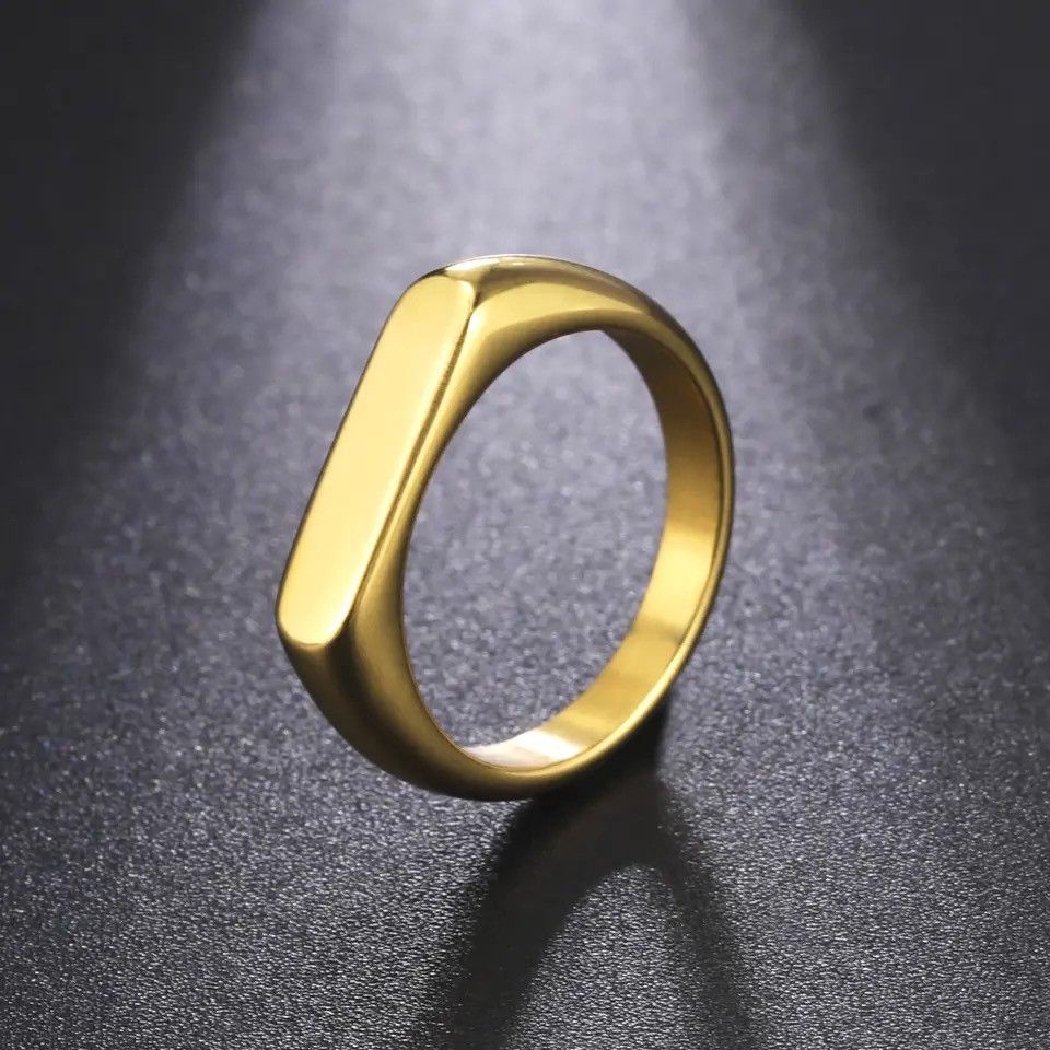 Jewelry × Vintage Skyrim Stainless Steel Signet Rings Size ONE SIZE - 2 Thumbnail