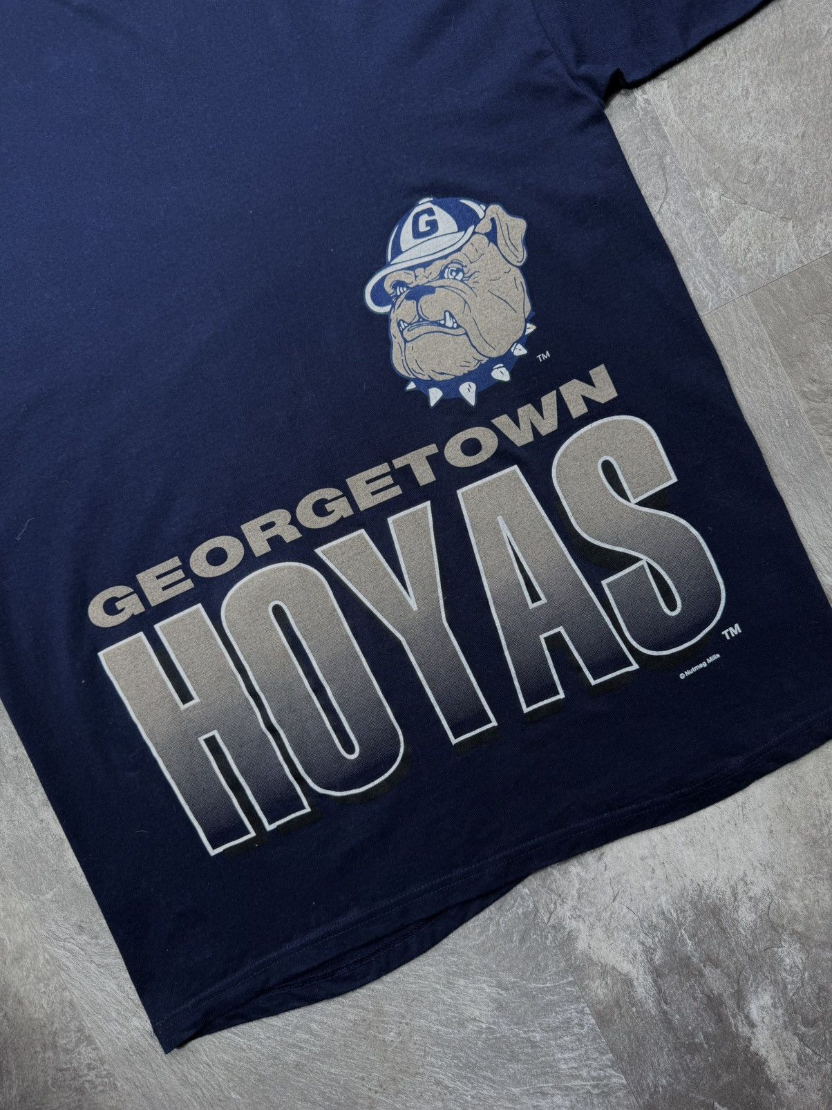 Nutmeg Vintage 90s Nutmeg Georgetown Hoyas Shirt Over Print Tee Size US M / EU 48-50 / 2 - 2 Thumbnail